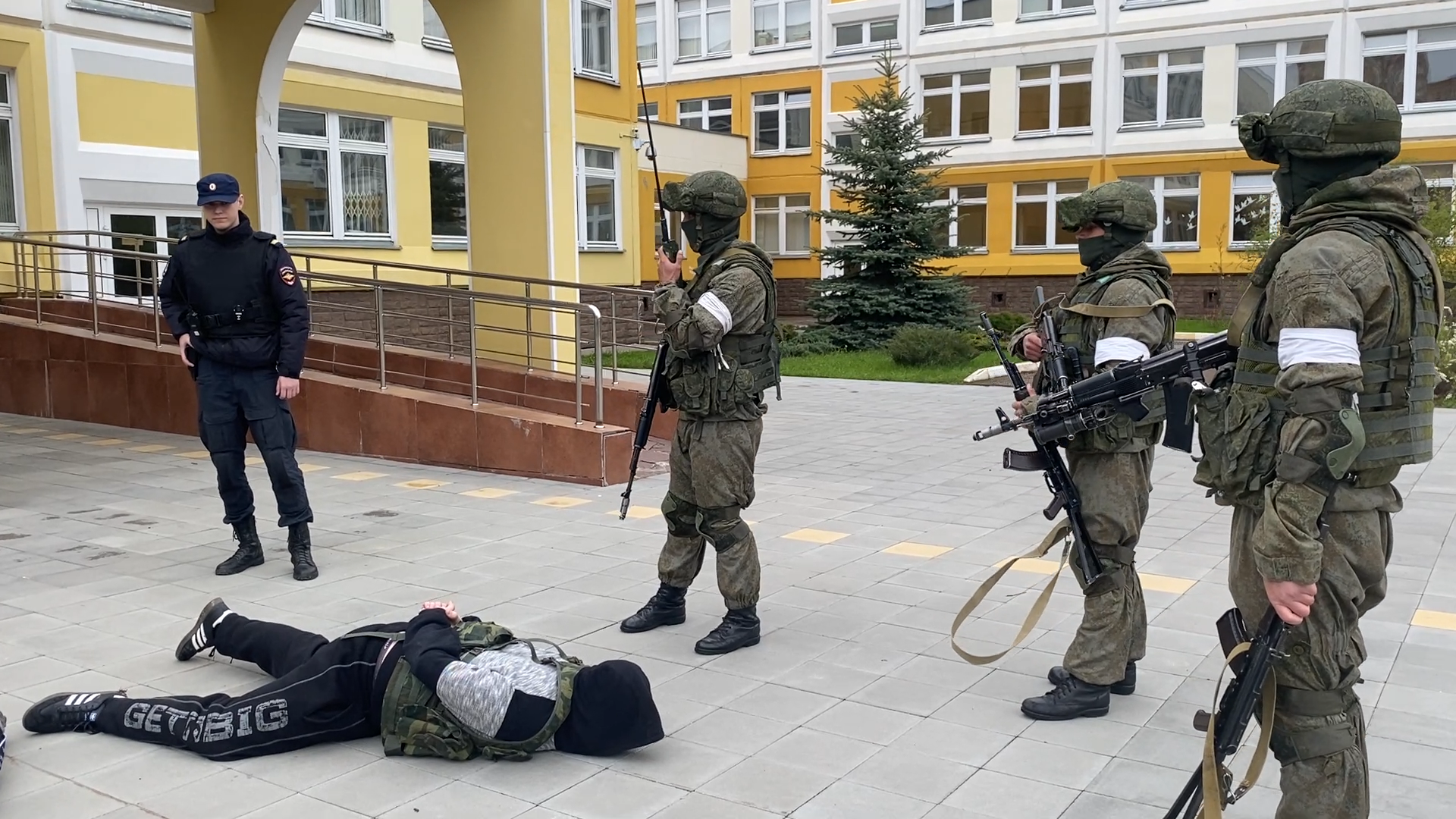 учения в школе, безопасность, антитеррор, антитеррористическая тренировка, школа перспектива власиха,