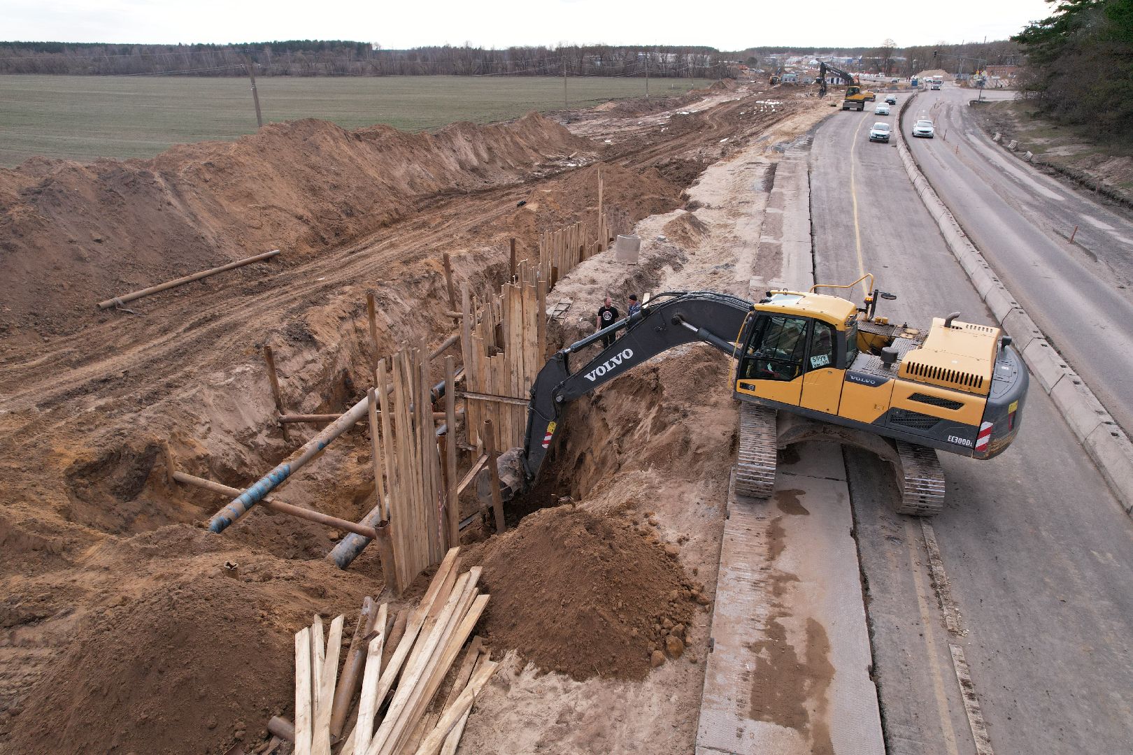 видео с коптера, путепровод в аникеевке, ремонт дороги в серпухове,
