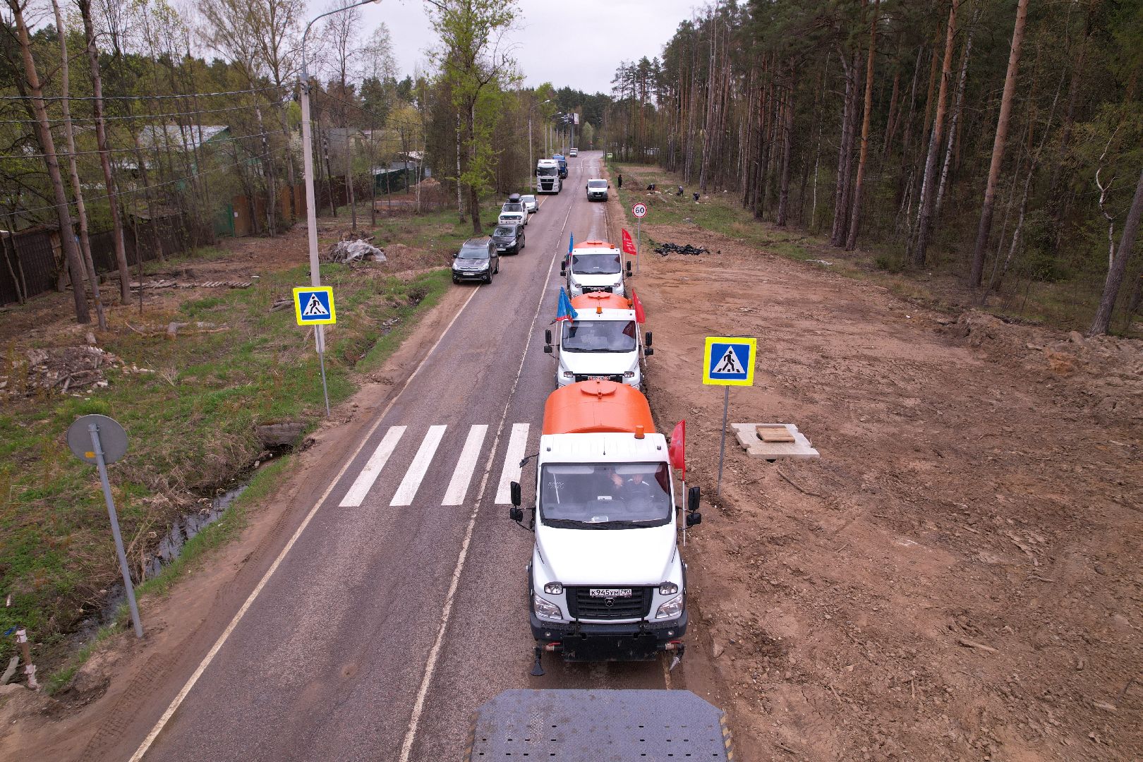 видео с коптера, путепровод в аникеевке, дороги подмосковья,