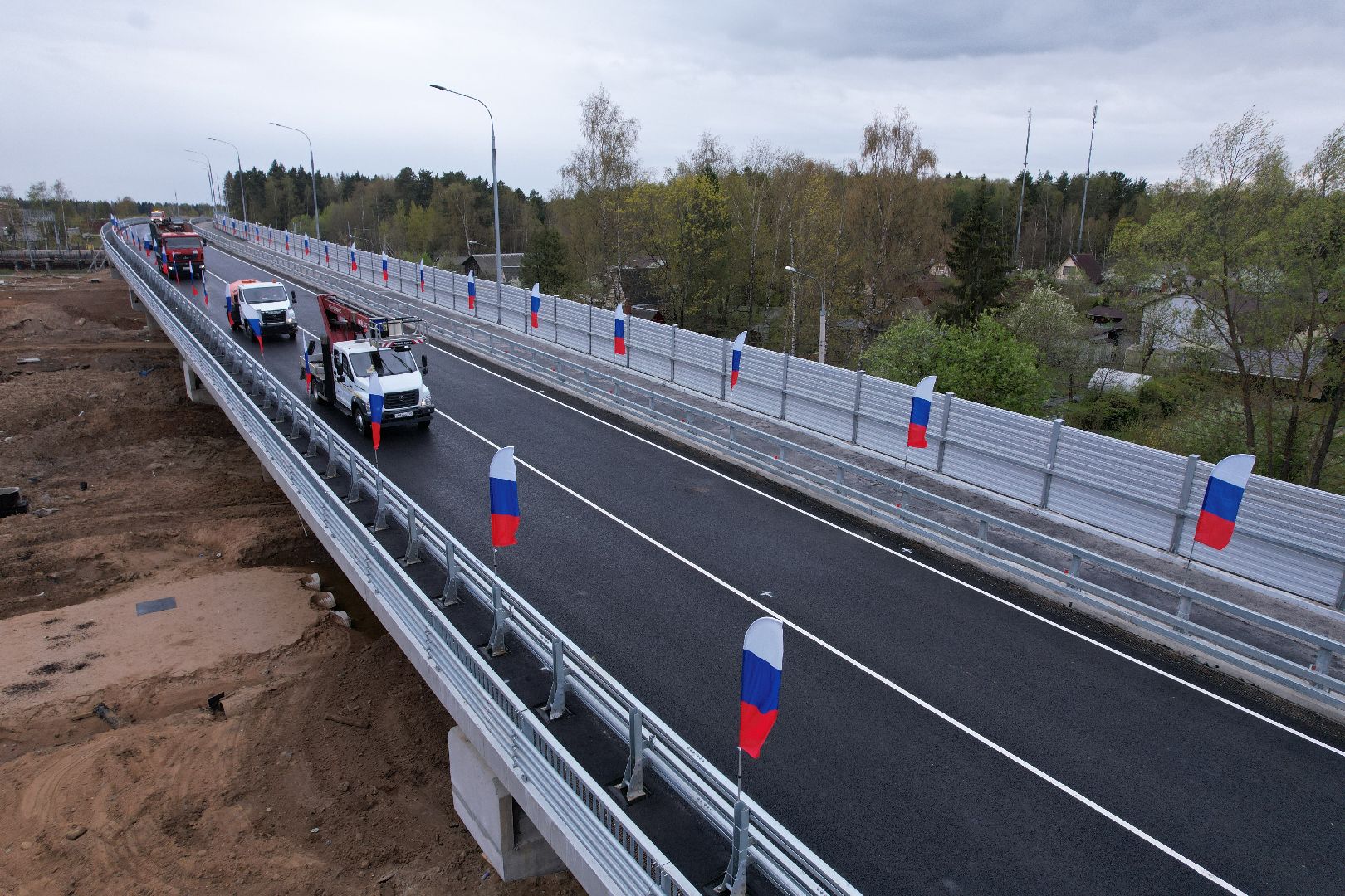 видео с коптера, путепровод в аникеевке, дороги подмосковья,