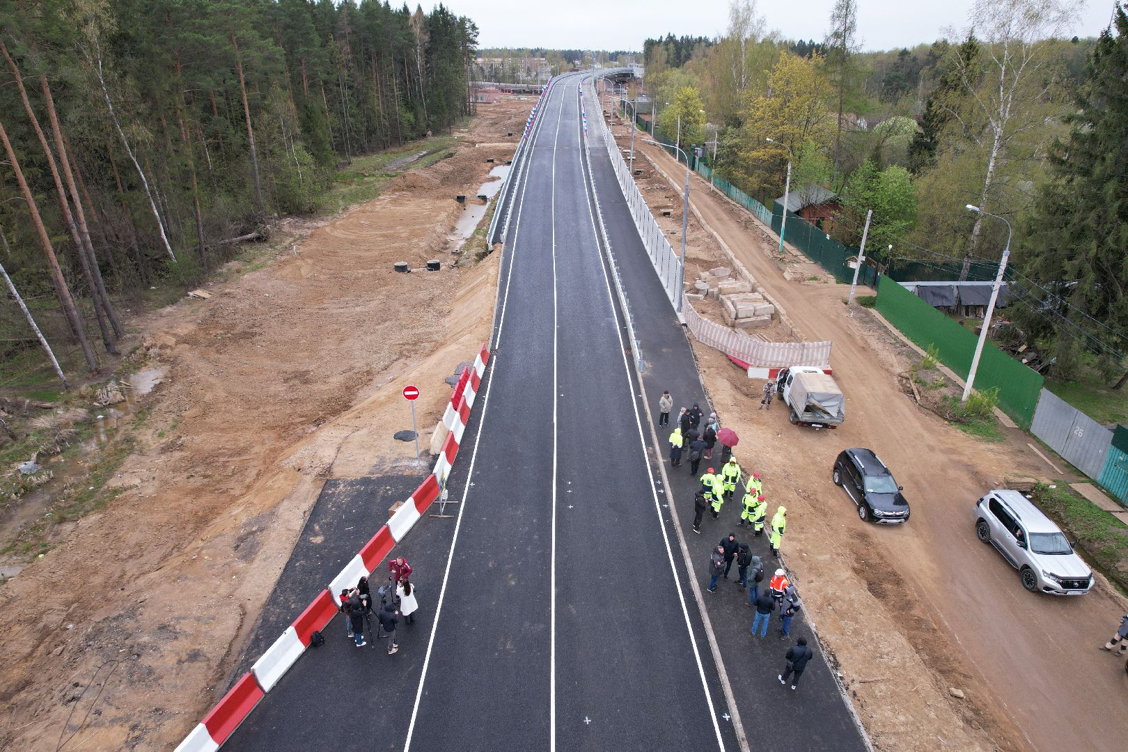 видео с коптера, путепровод в аникеевке, дороги подмосковья,