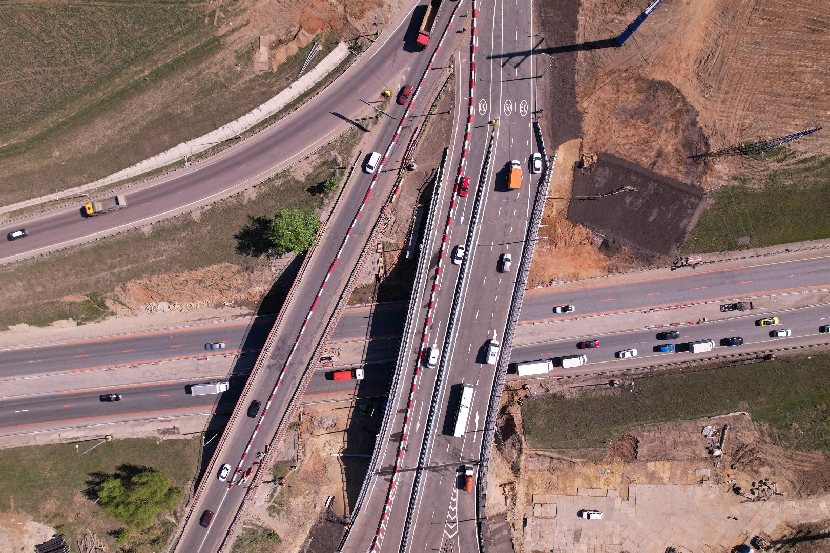 видео с коптера, дороги подмосковья, развязка каширского и володарского шоссе,