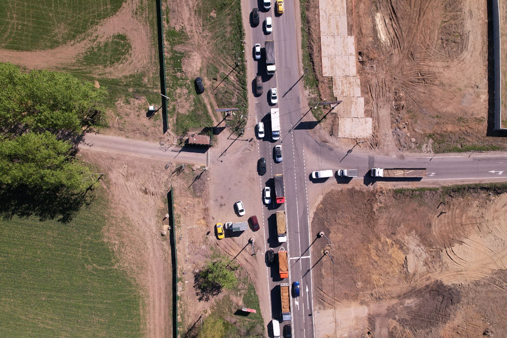 видео с коптера, дороги подмосковья, развязка каширского и володарского шоссе,