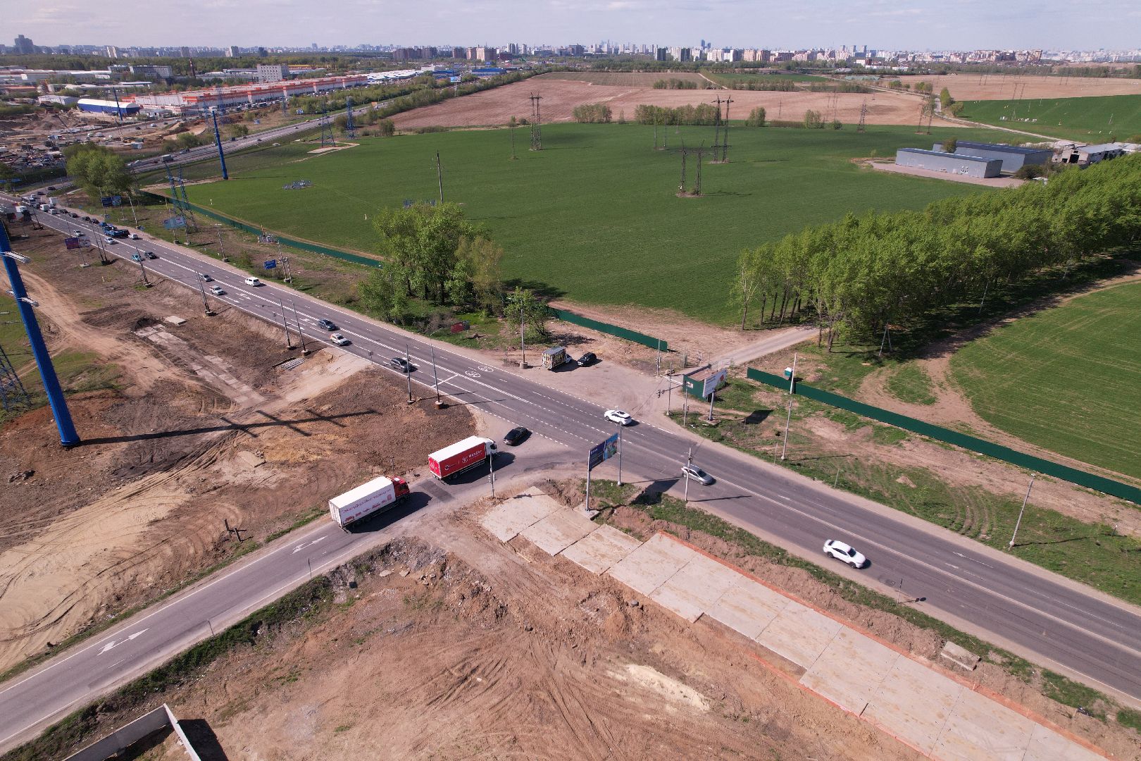 видео с коптера, дороги подмосковья, развязка каширского и володарского шоссе,