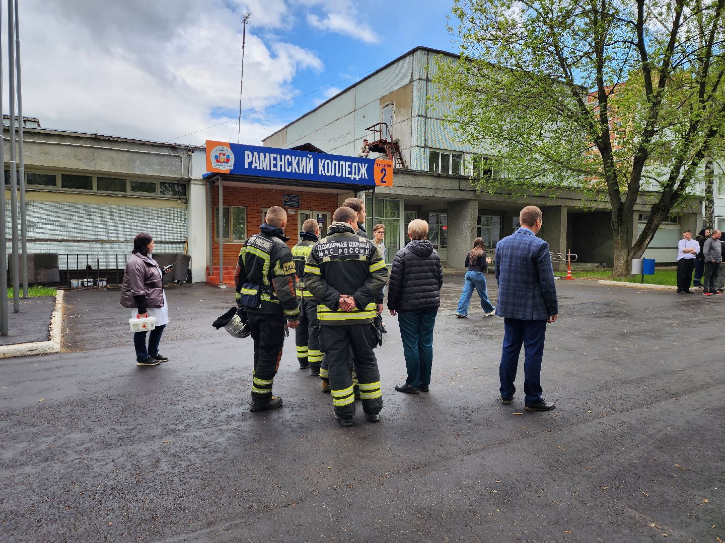 раменское, общество, пожарная безопасность, тренировочная эвакуация в раменском колледже,