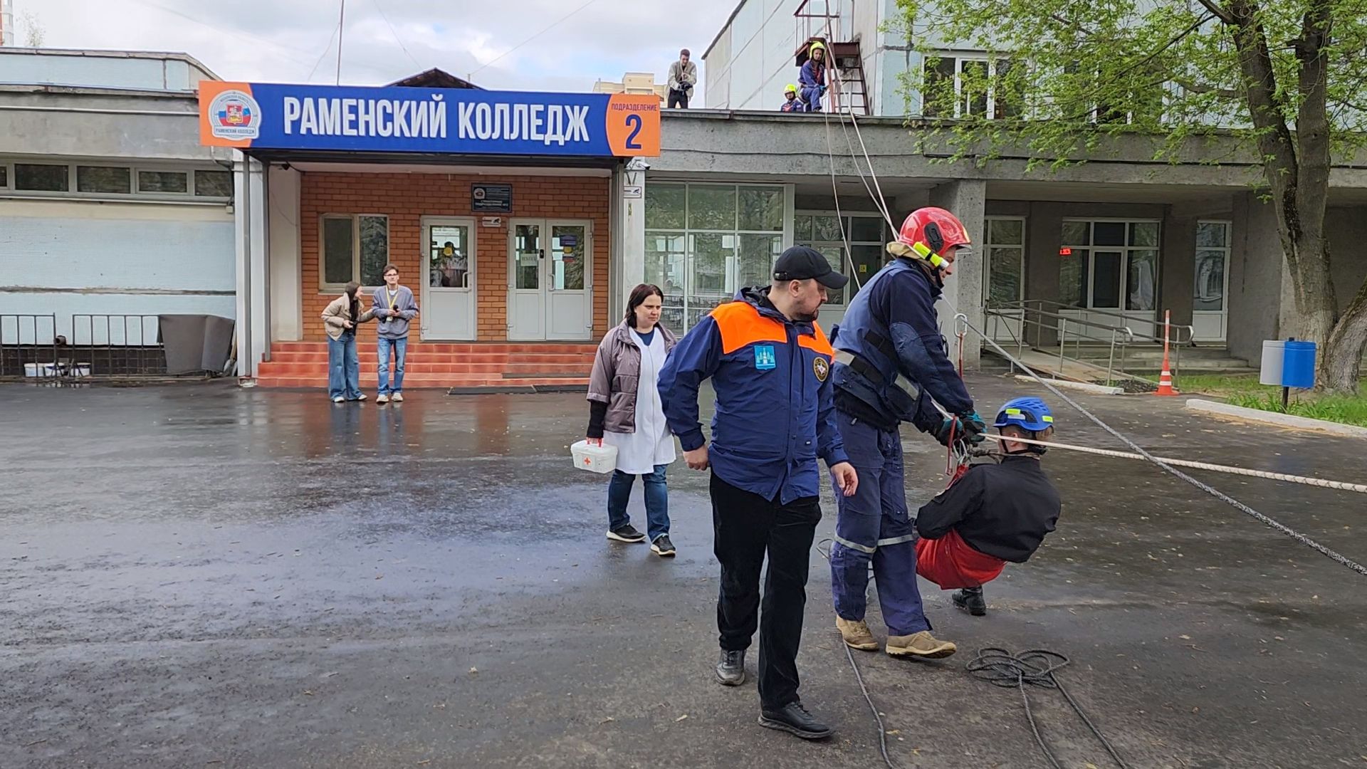 раменское, общество, пожарная безопасность, тренировочная эвакуация в раменском колледже,