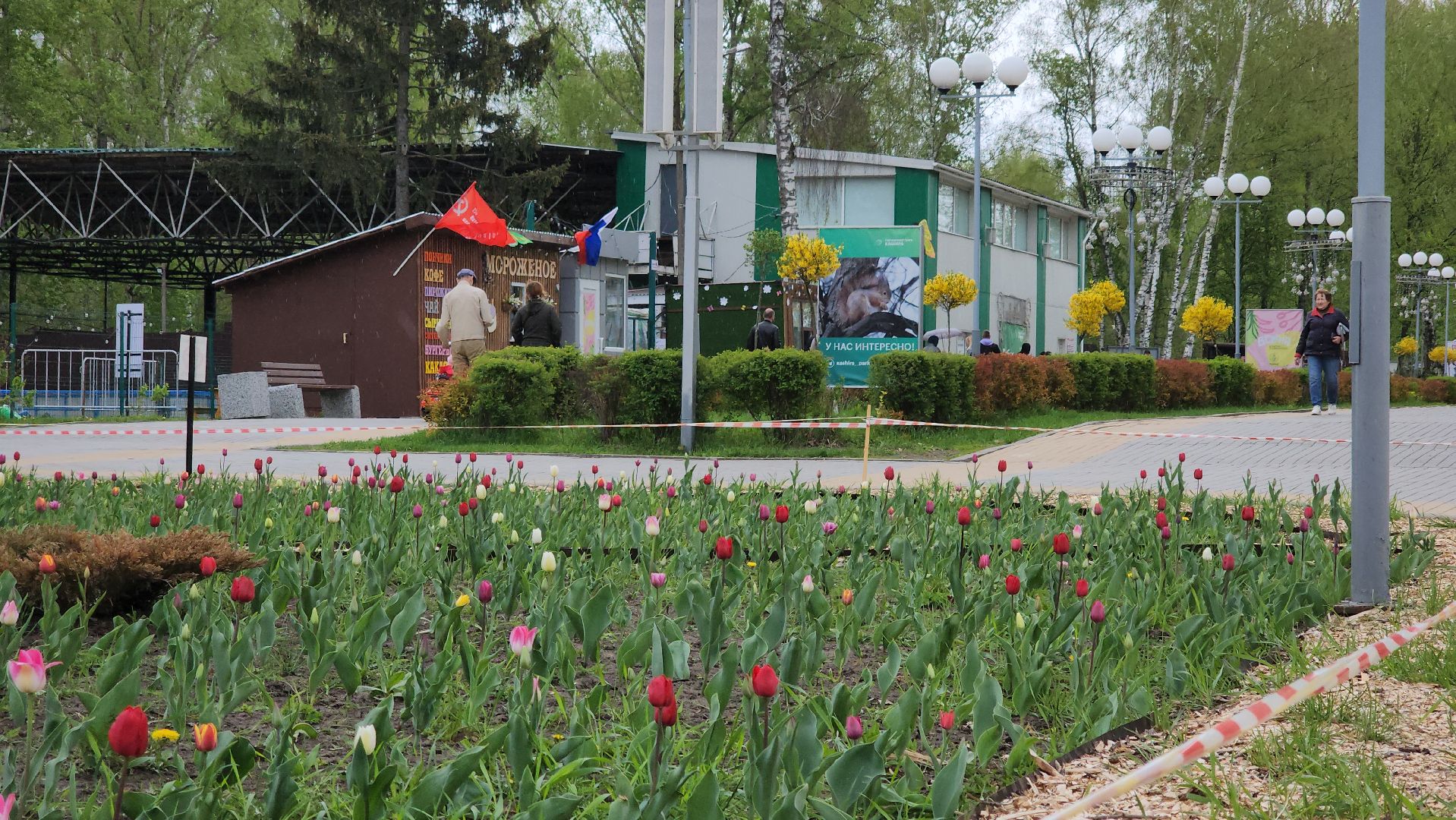 кашира, парк, фонтан, теплый сезон, благоустройство, озеленение,