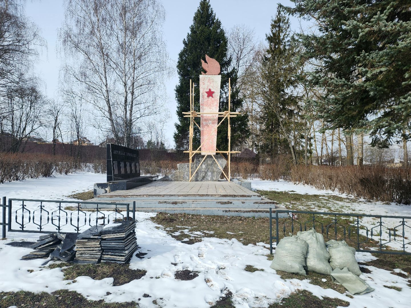 пущино, серпухов, балково, ремонт памятника вов,