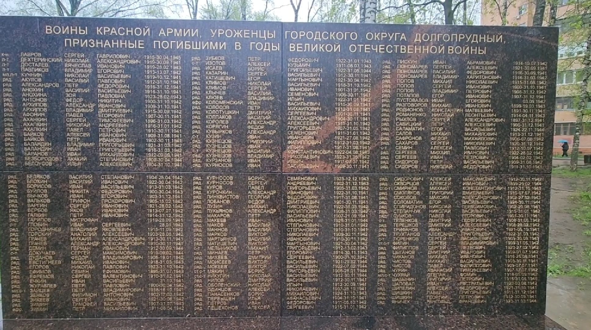 долгопрудный, скорбящая мать, сквер Долгова, долгопрудненцы герои, мемориальная доска,