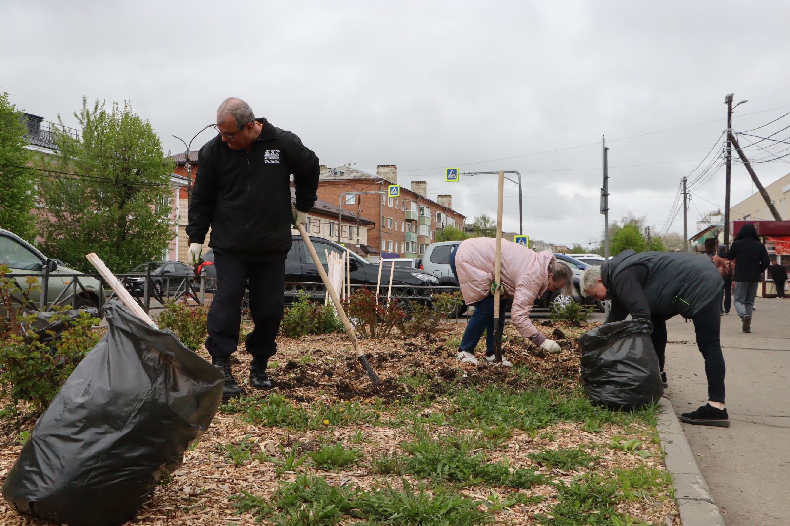 Зарайск, Субботник, Розарий Зарайска, Благоустройство ,