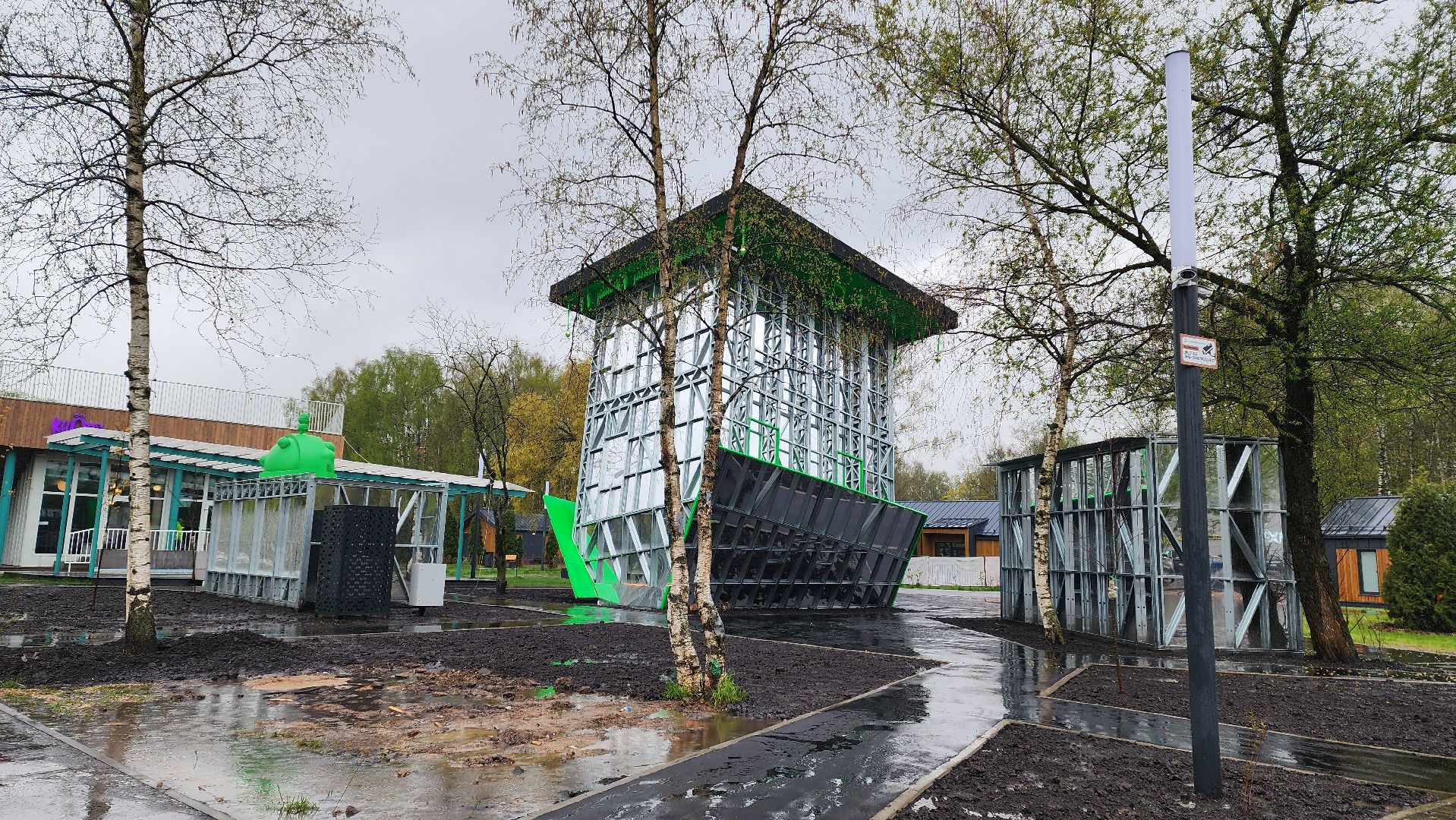 перевернутый дом, Аттракцион , Лобня, Шухов, Архитектура,