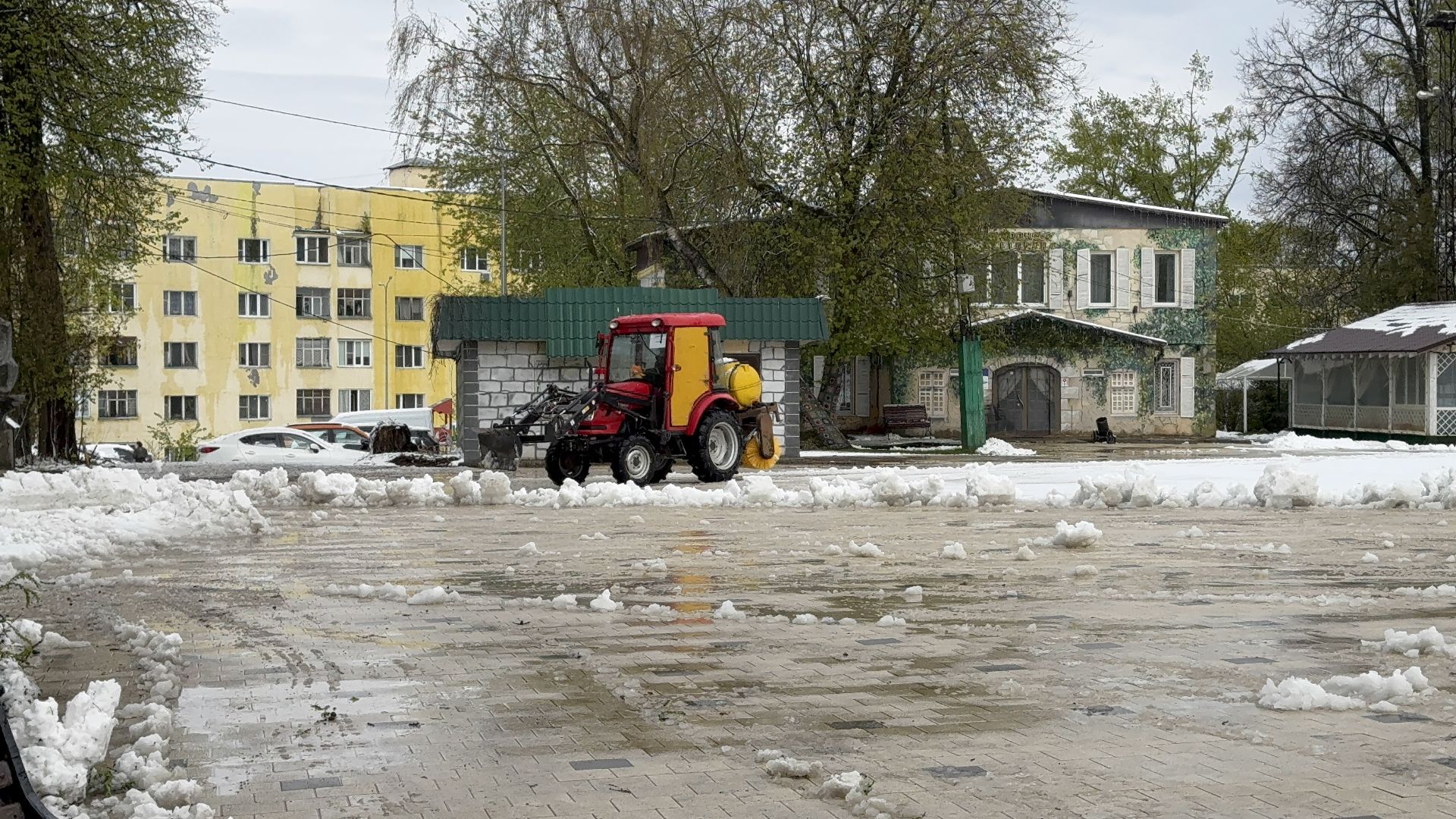 солнечногорск, снегопад, циклон, уборка снега, коммунальная служба,