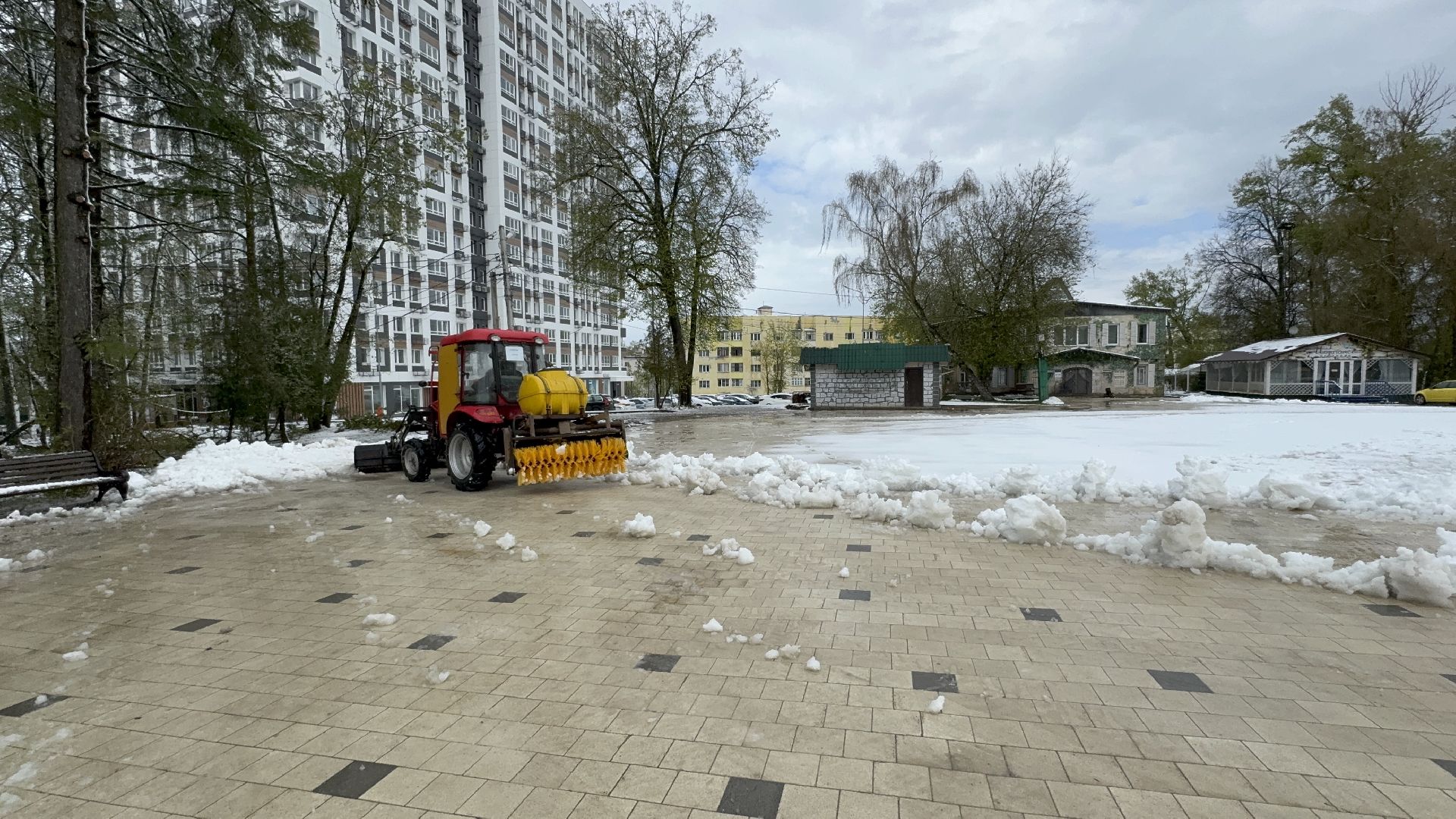 солнечногорск, снегопад, циклон, уборка снега, коммунальная служба,