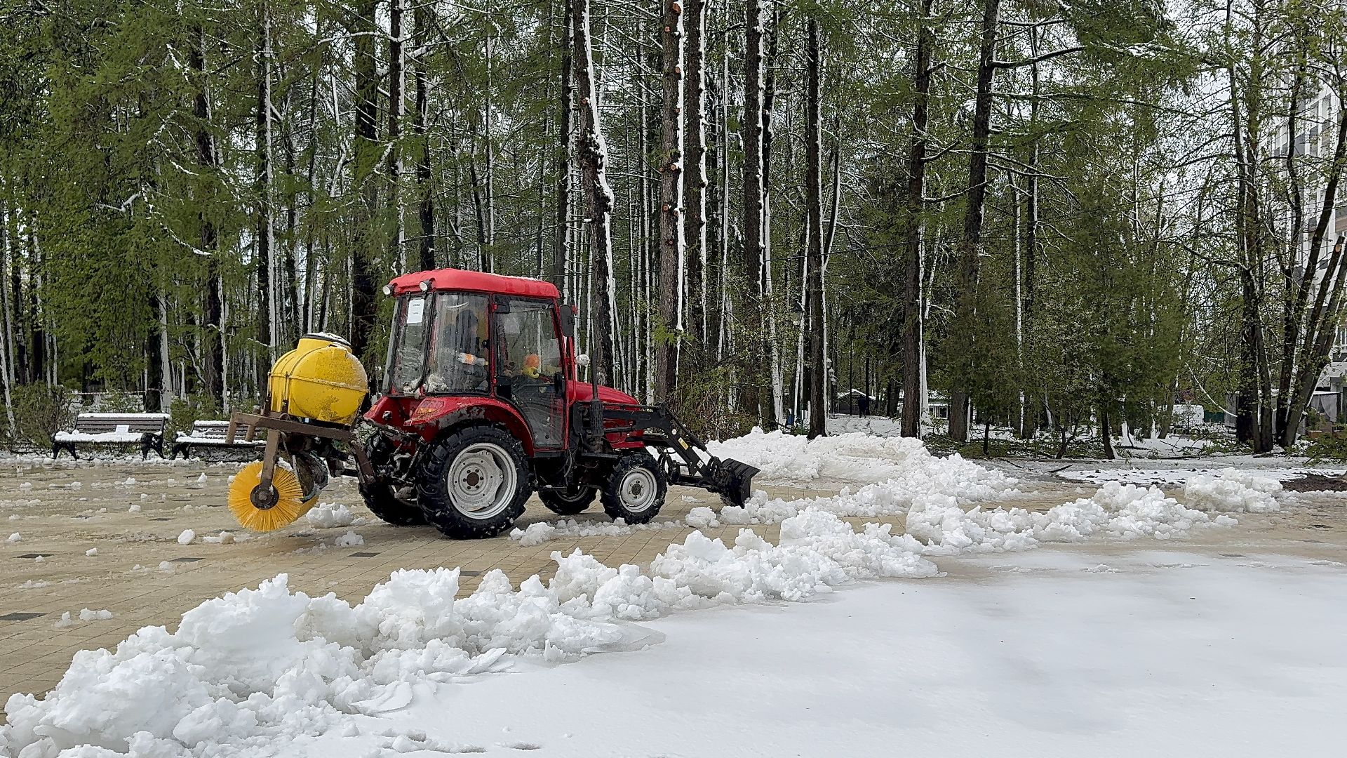 солнечногорск, снегопад, циклон, уборка снега, коммунальная служба,