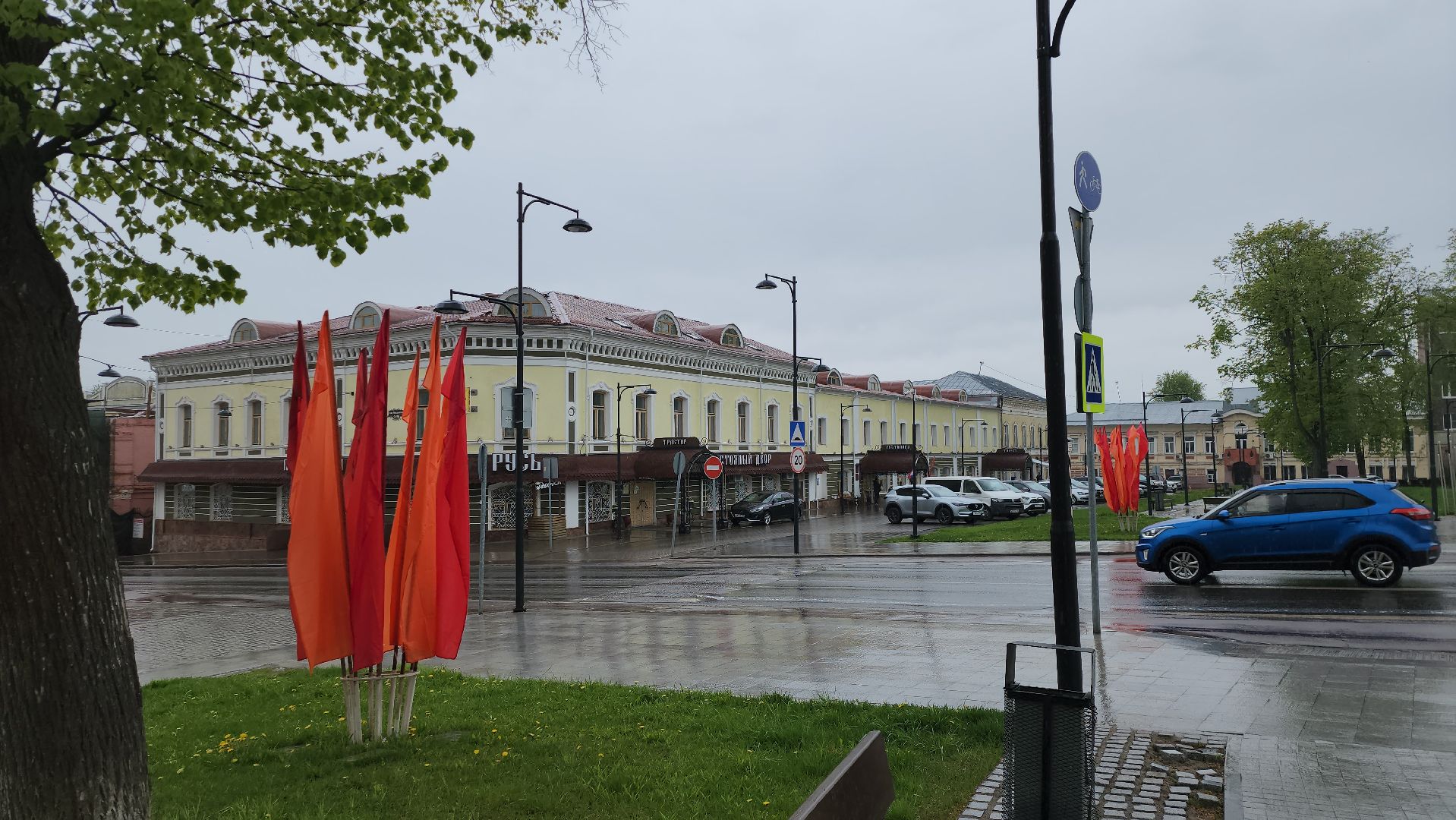 серпухов, подмосковье, 9 мая, украсили город,