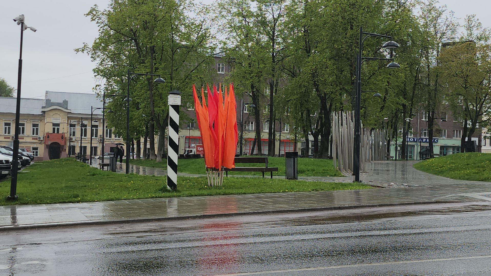 серпухов, подмосковье, 9 мая, украсили город,