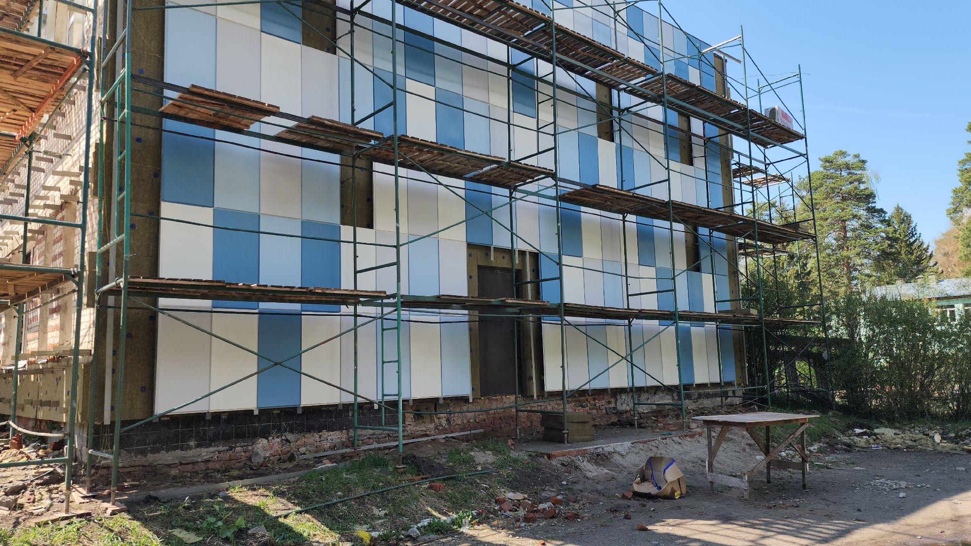 луховицы, капитальный ремонт школы в Белоомуте,