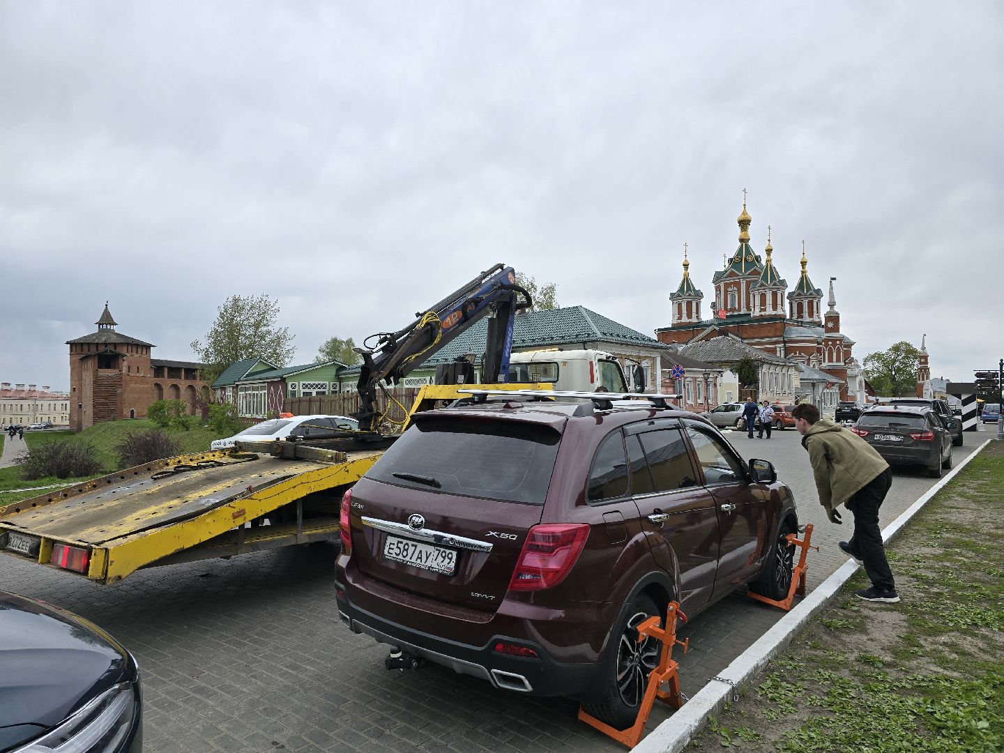 Коломна, эвакуация машин, парковка,