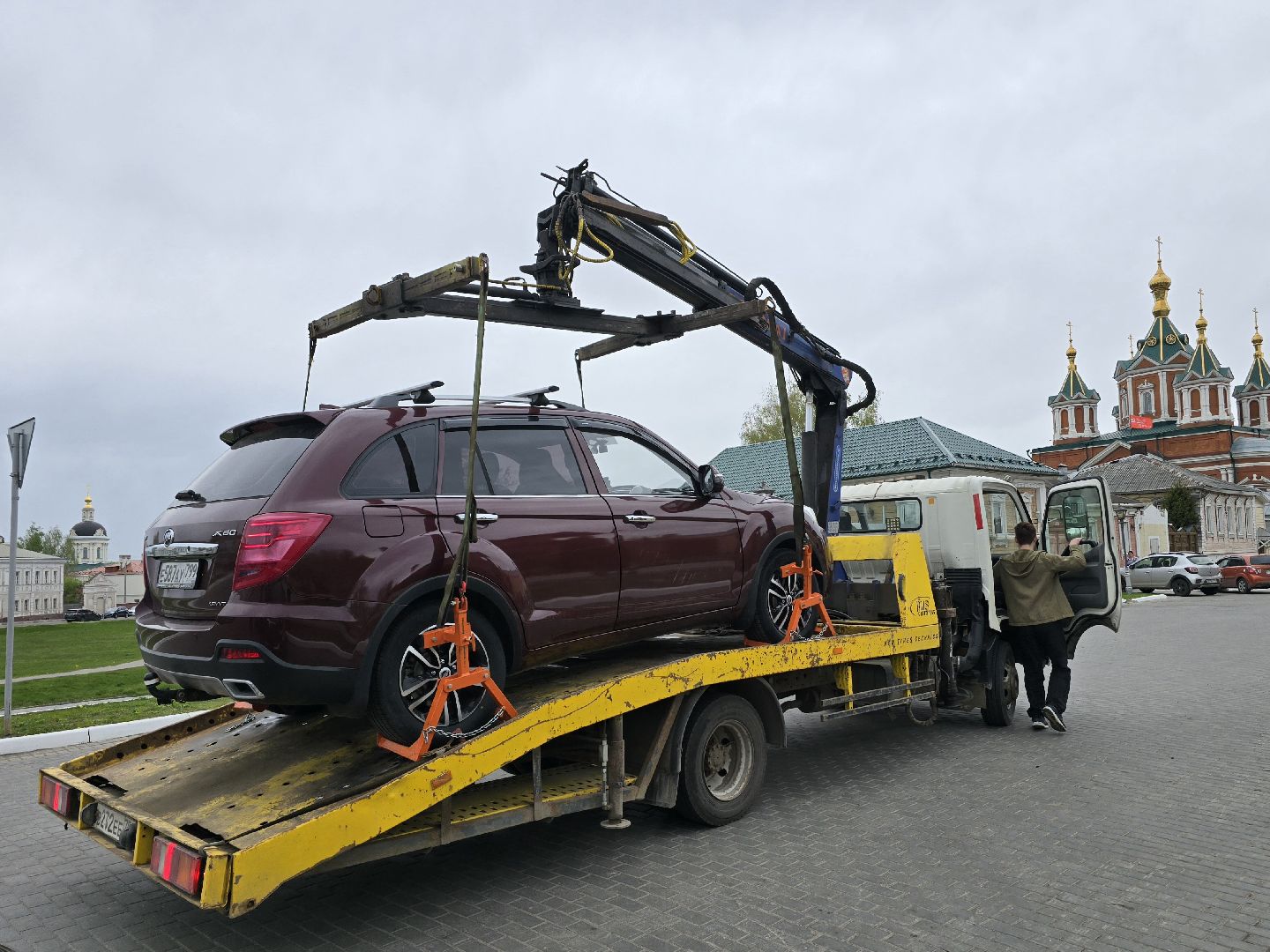 Коломна, эвакуация машин, парковка,