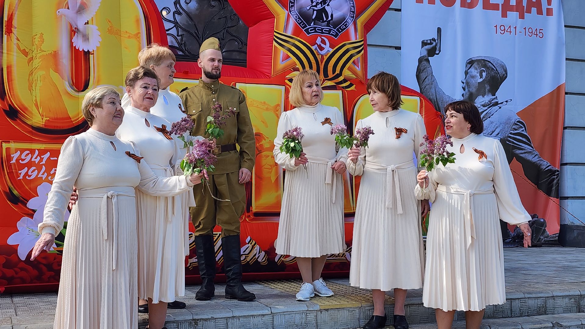 вальс победы, танцевальный флешмоб, день победы,  рабочий поселок обухово, богородский городской округ,