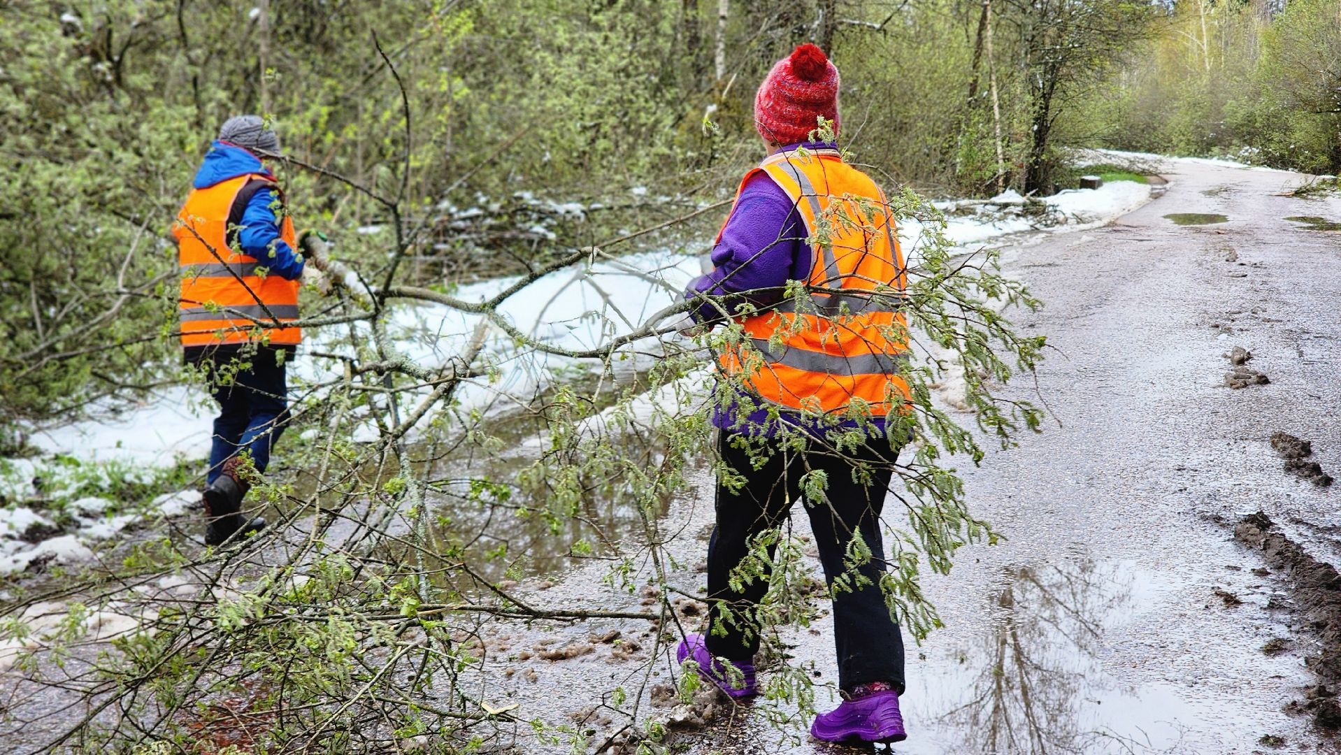 Руза, коммунальная служба, Благоустройство , Устранение последствий снегопада ,