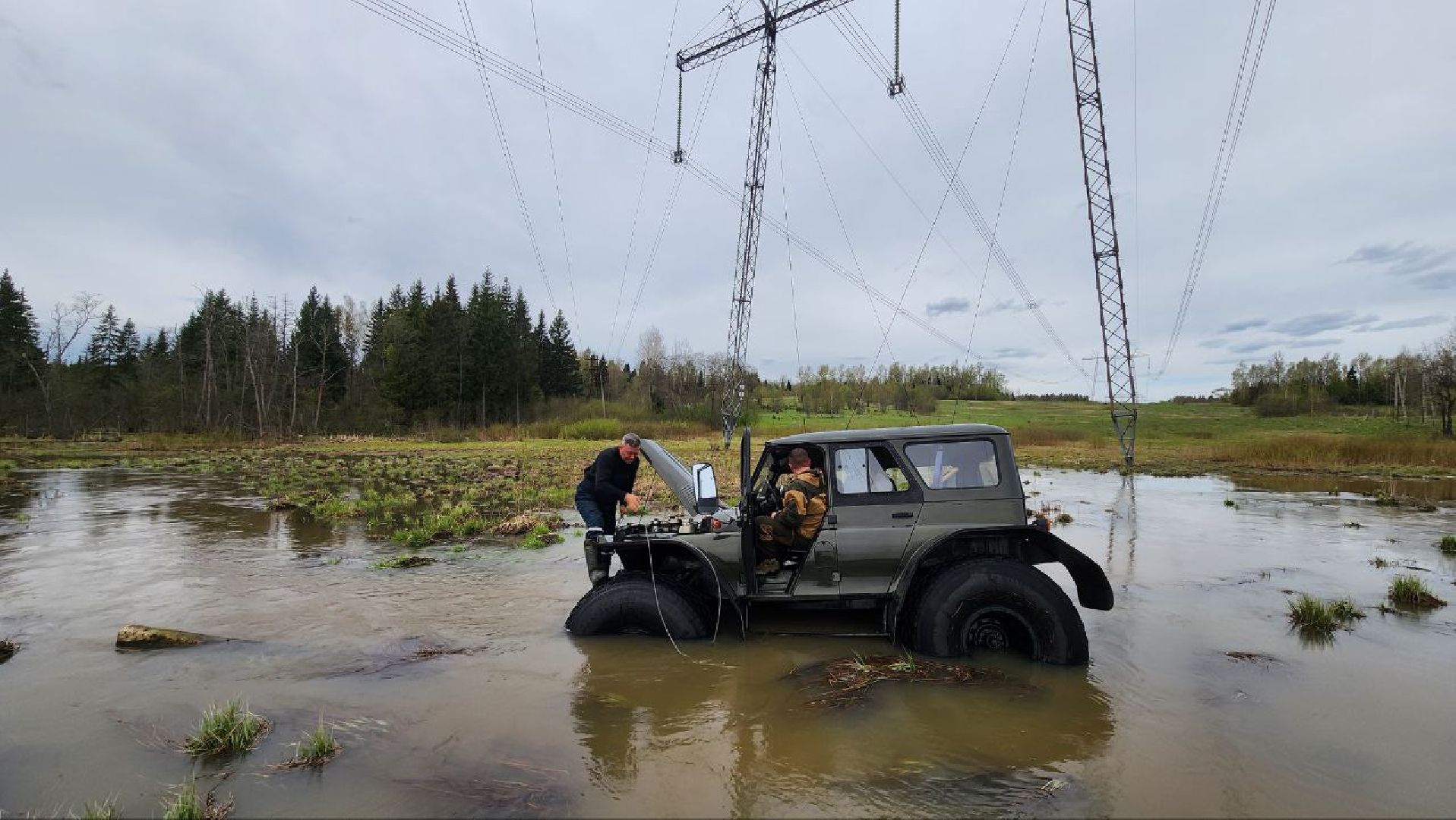 Дмитров, Россети, ЧП, Циклон, Болотоход,