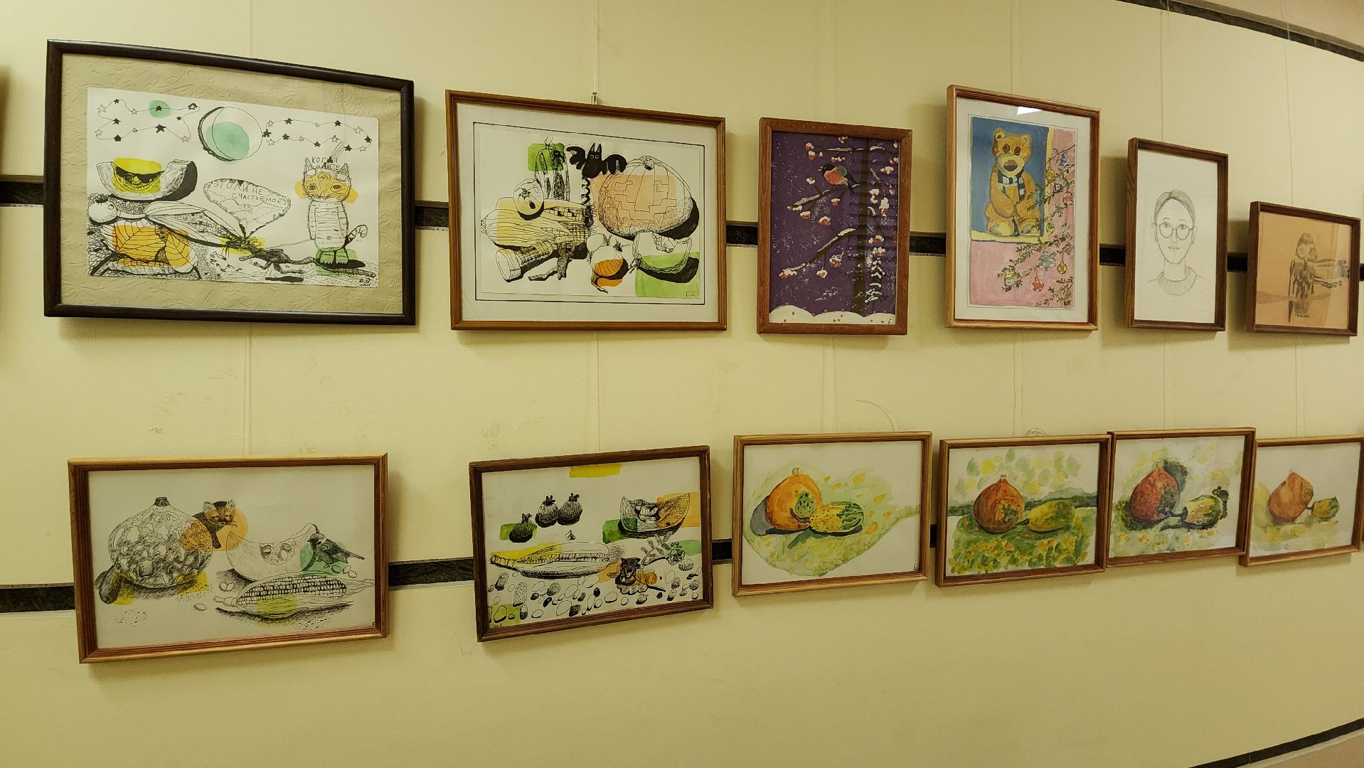 пушкино, центральная библиотека, студия, детское творчество,художественная выставка, дети, юные художники,