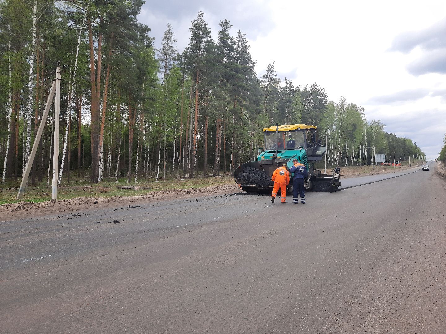 Шатура, Починки, ремонт дороги