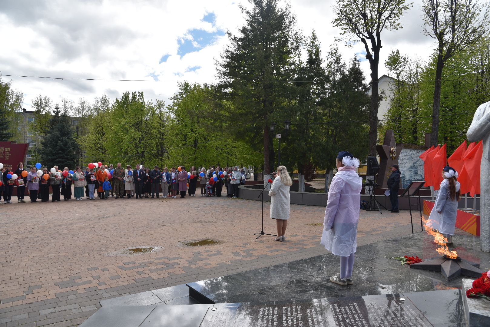 лотошино, день победы, вахта памяти, лотошинская школа 1,