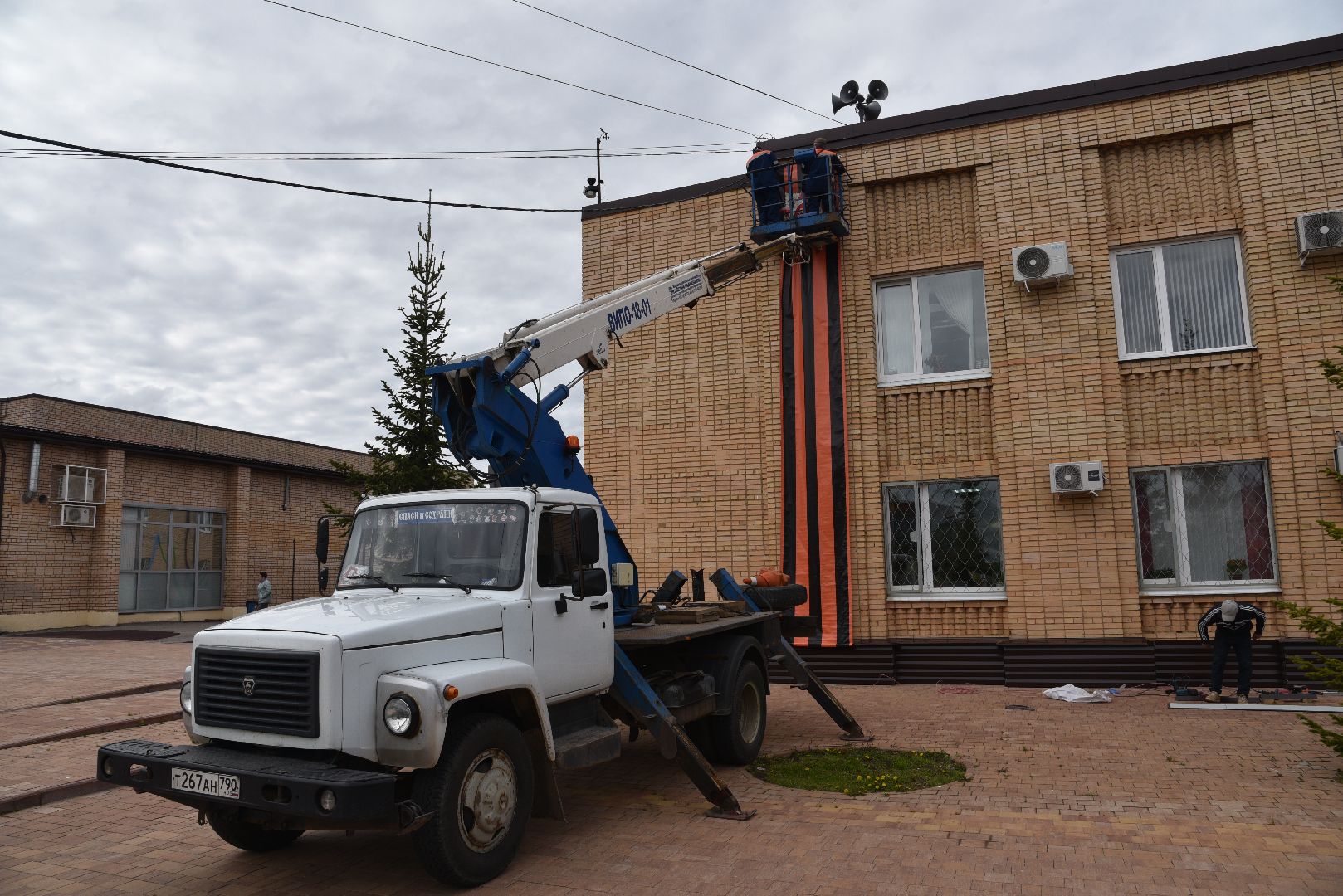 лотошино, день победы, украшение города,
