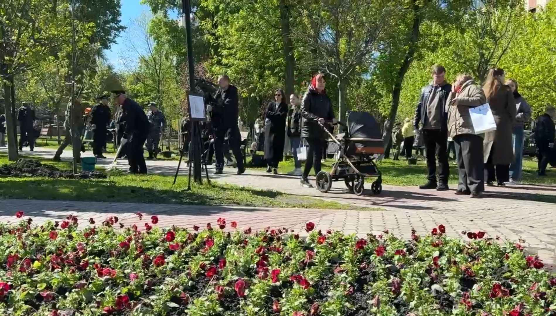 Реутов , Сад памяти, Посадка деревьев , Липы, Яблони,Черемуха,  Береза,