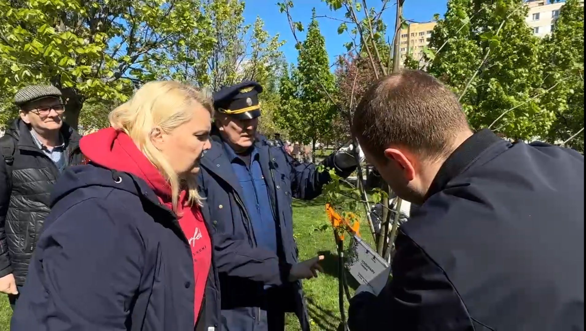 Реутов , Сад памяти, Посадка деревьев , Липы, Яблони,Черемуха,  Береза,