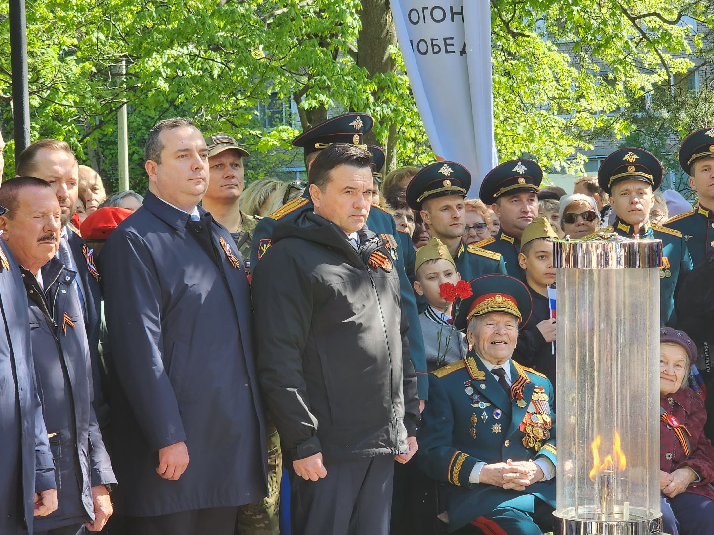 королёв, вечный огонь в юбилейном, открытие мемориала в королеве, губернатор московской области андрей воробьев,
