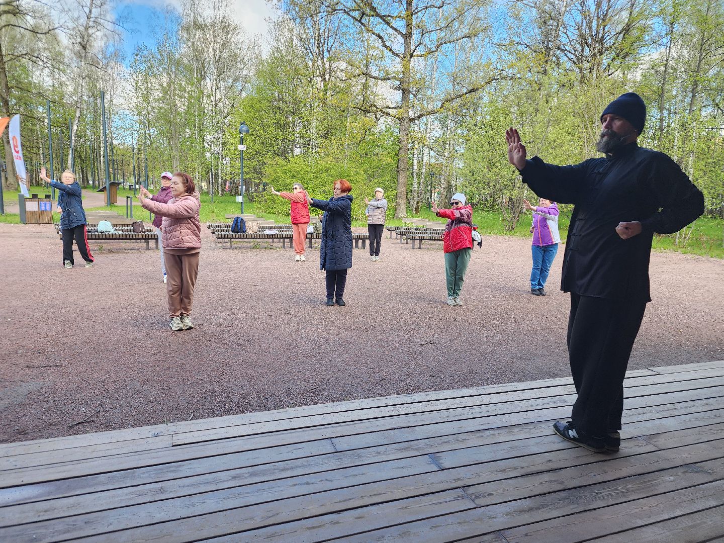 фрязино, лесопарк, гимнастика, физкультура,