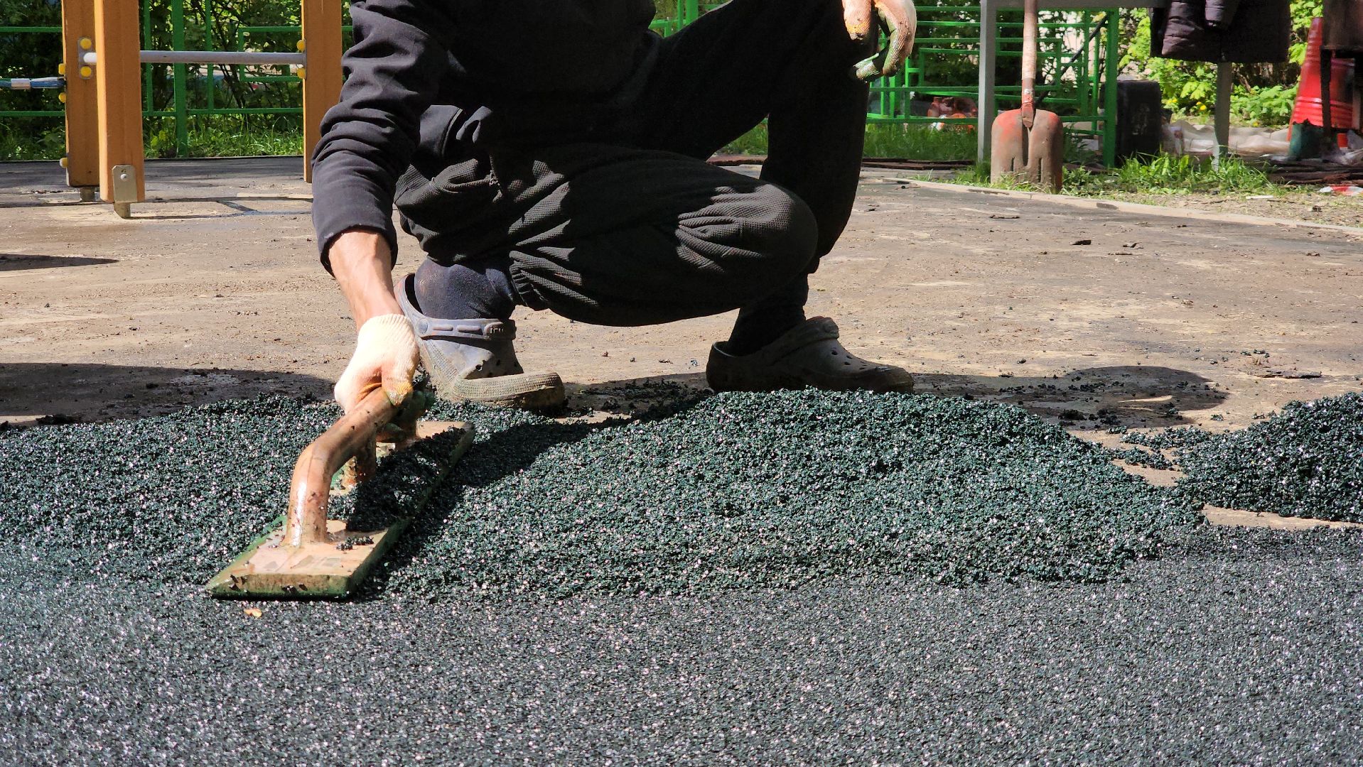 детская  площадка, резиновое покрытие, Лобня ,