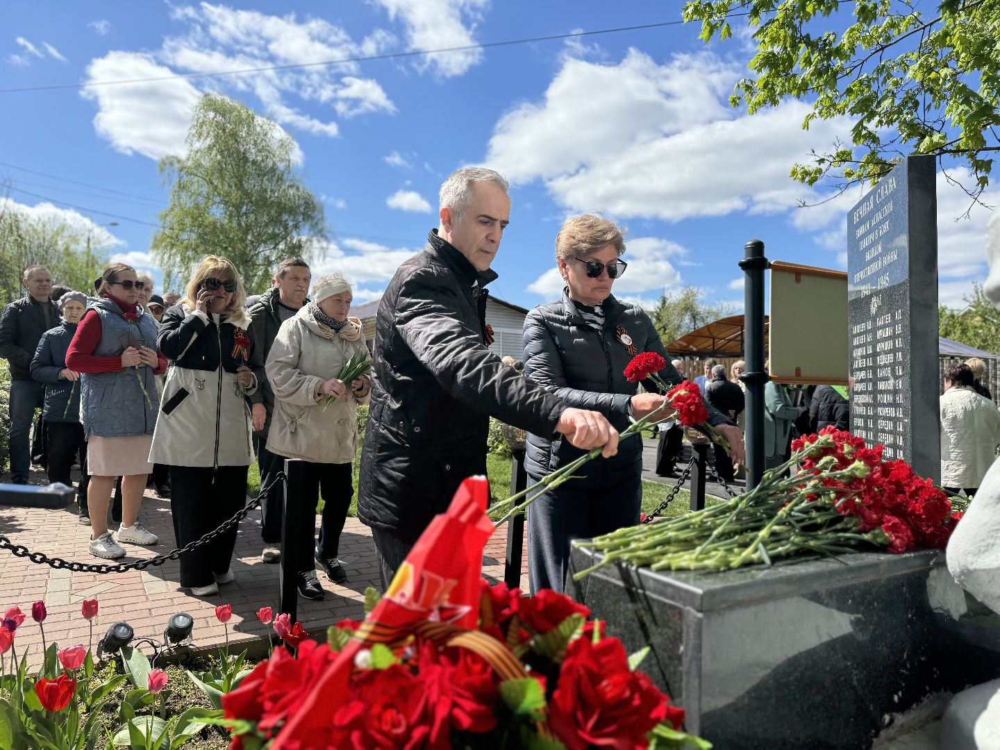 благоустройство , памятник воинам-землякам, 80 - летие победы, ленинский городской округ,