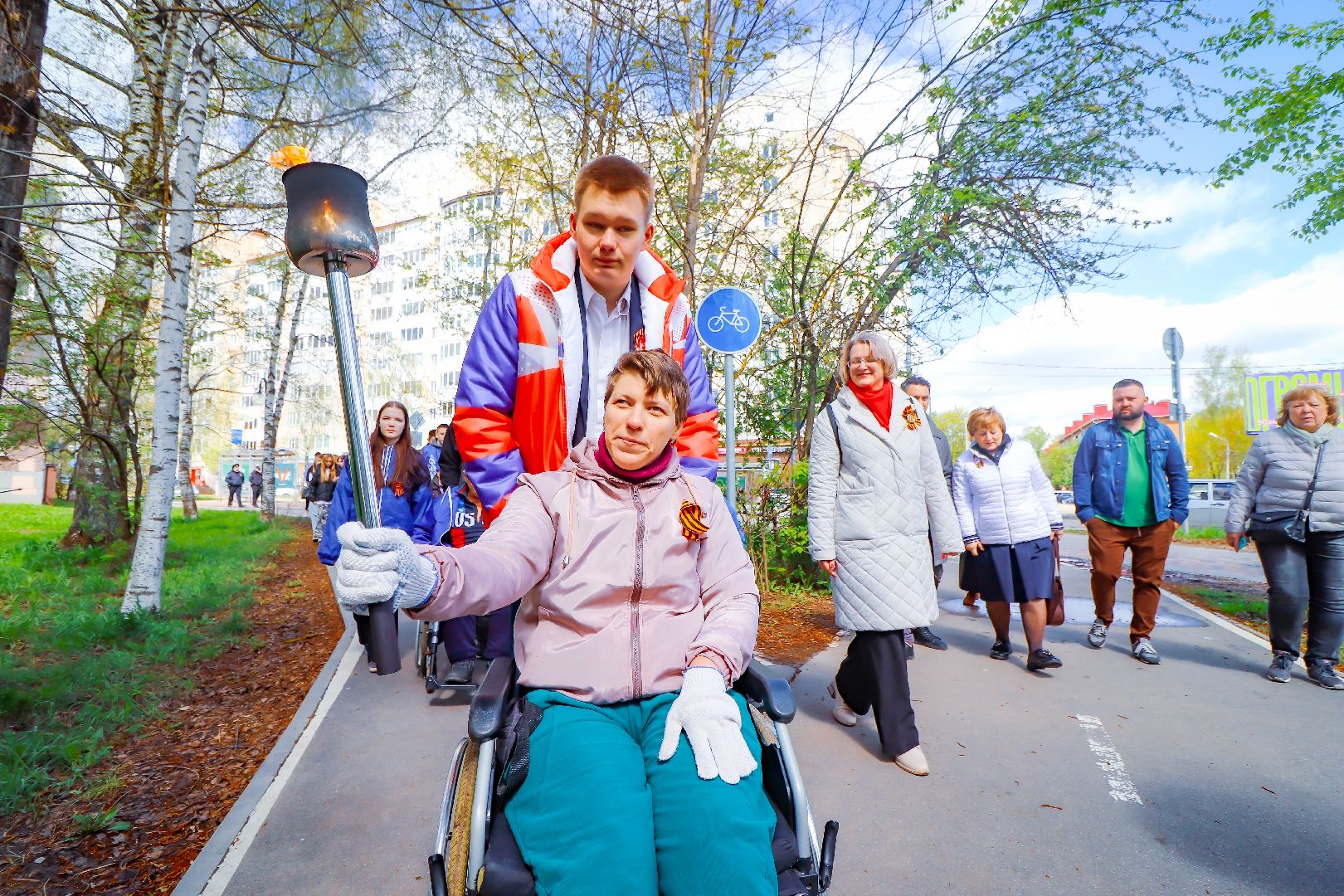 клин, общество, день победы, эстафета памяти, память,