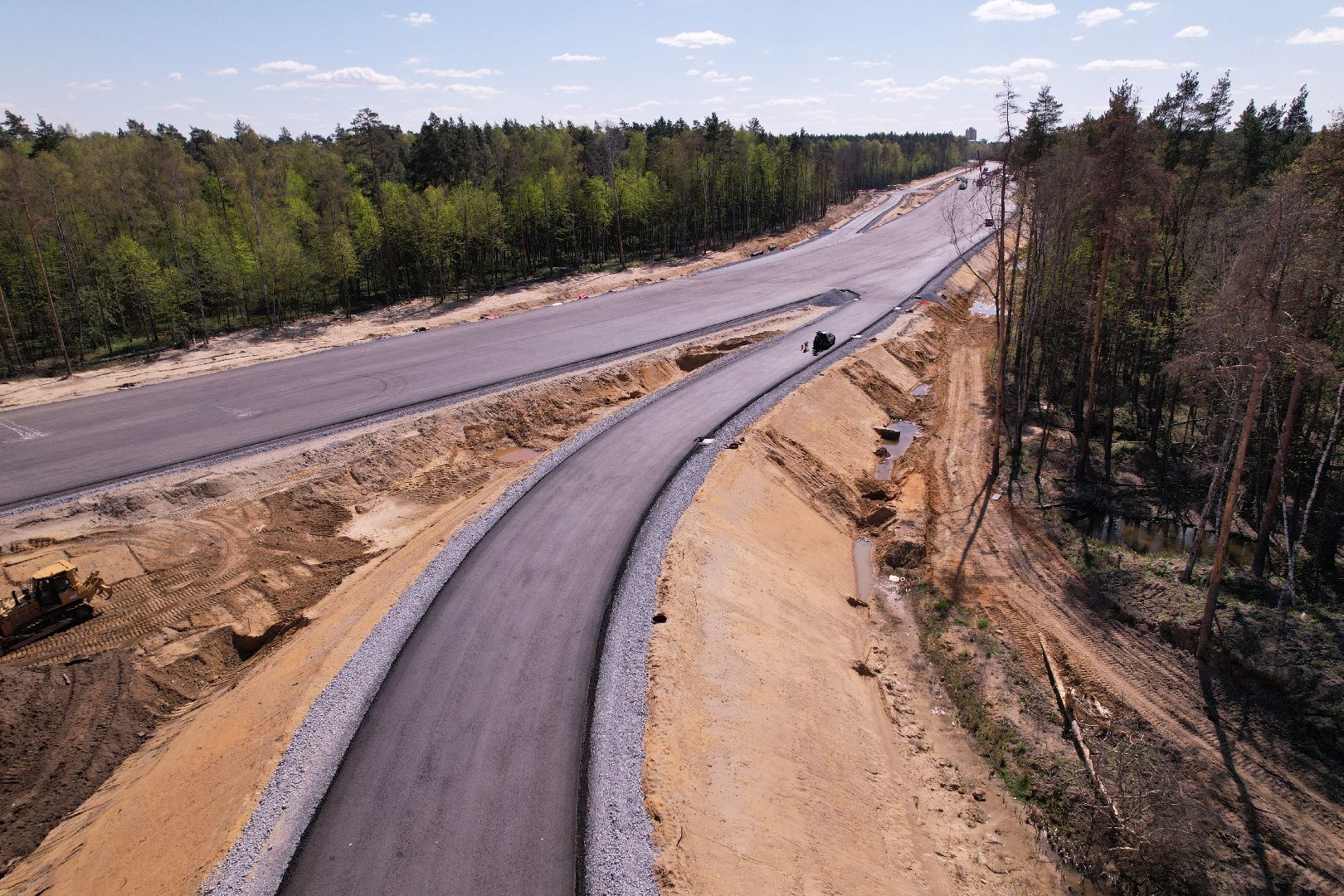 видео с коптера, юла, дороги подмосковья,