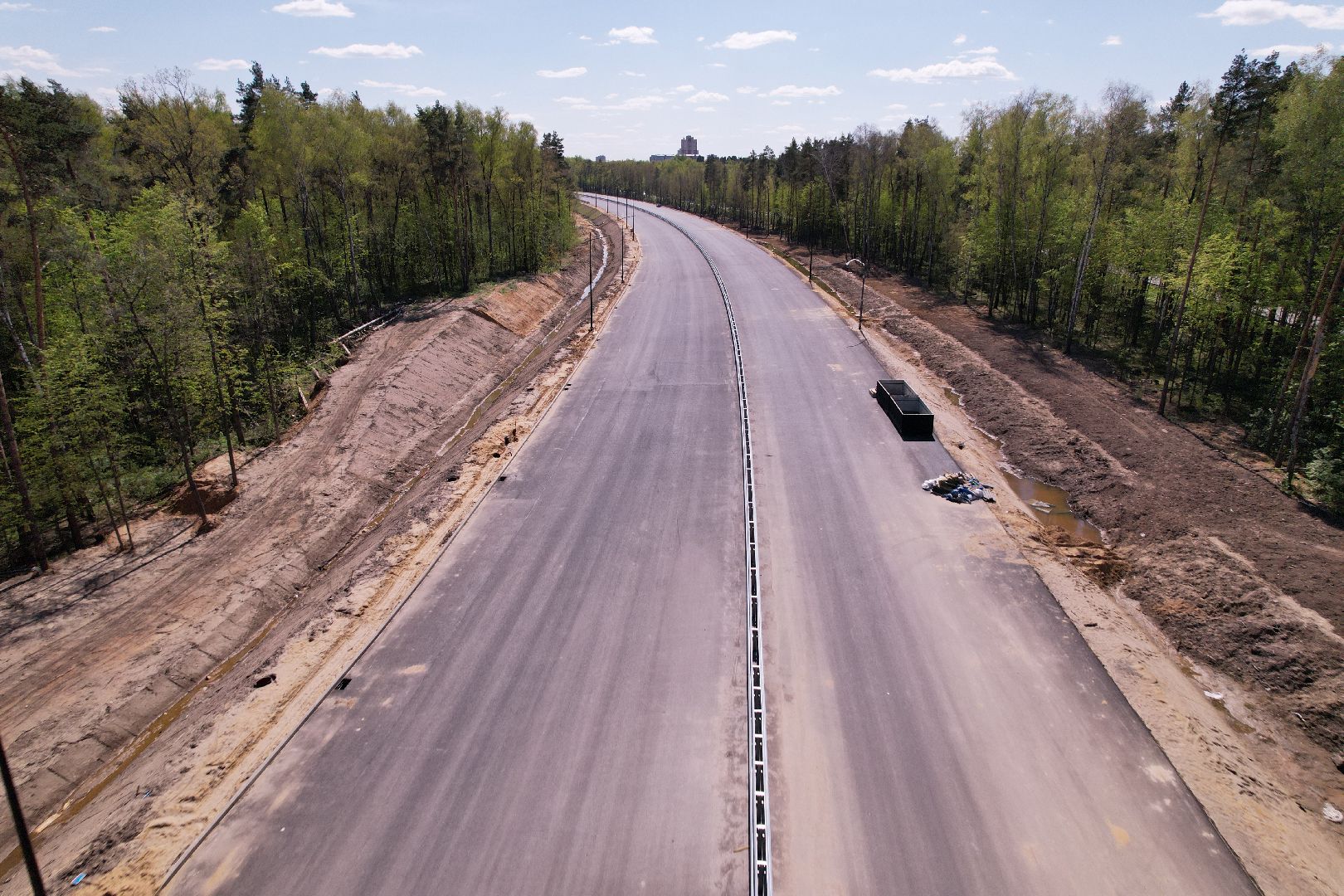 видео с коптера, юла, дороги подмосковья,