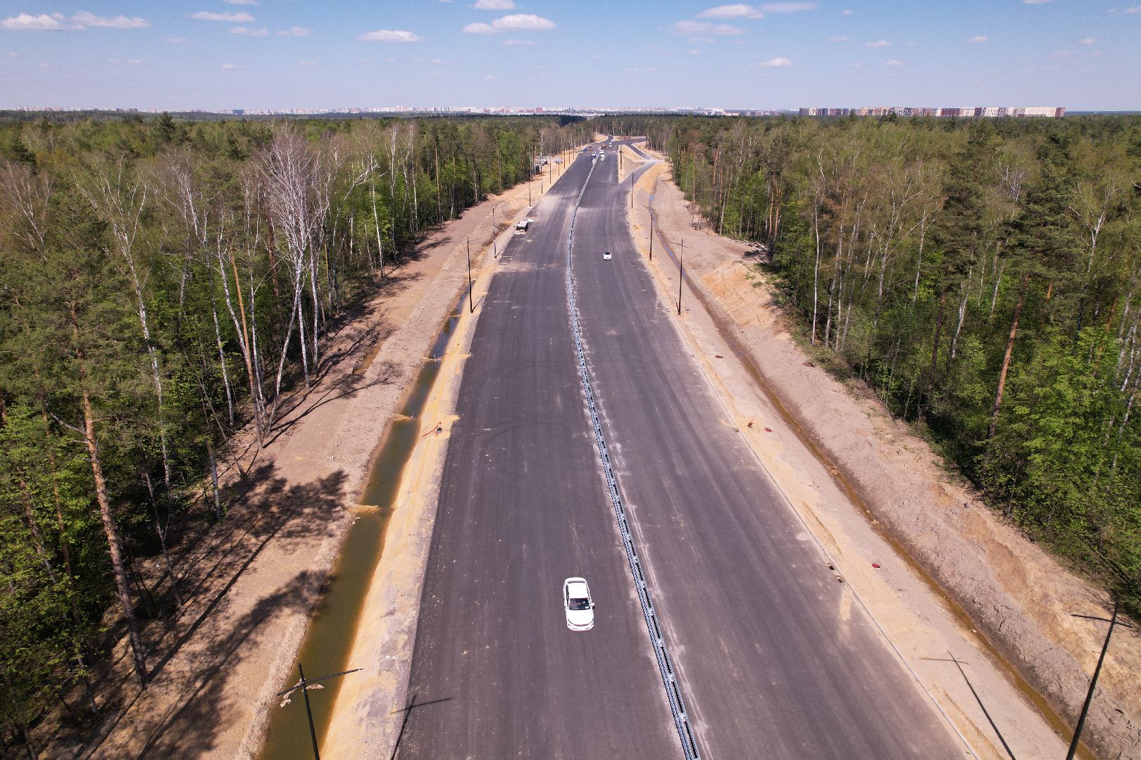 видео с коптера, юла, дороги подмосковья,
