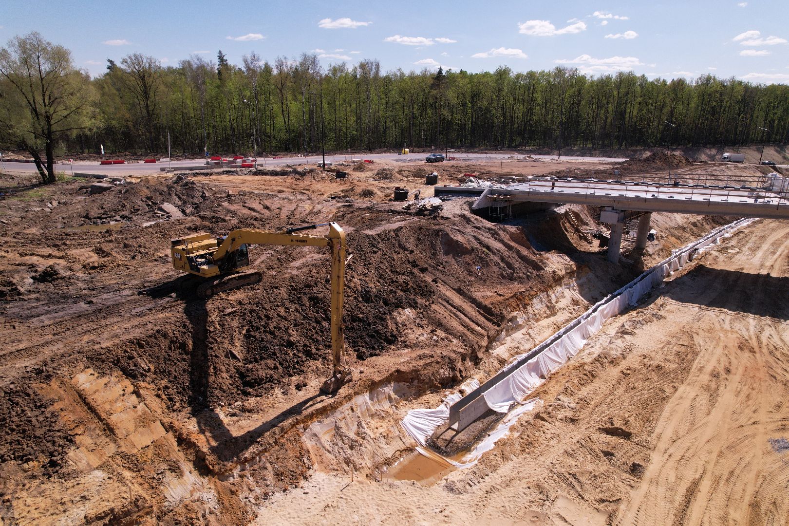 видео с коптера, юла, дороги подмосковья,