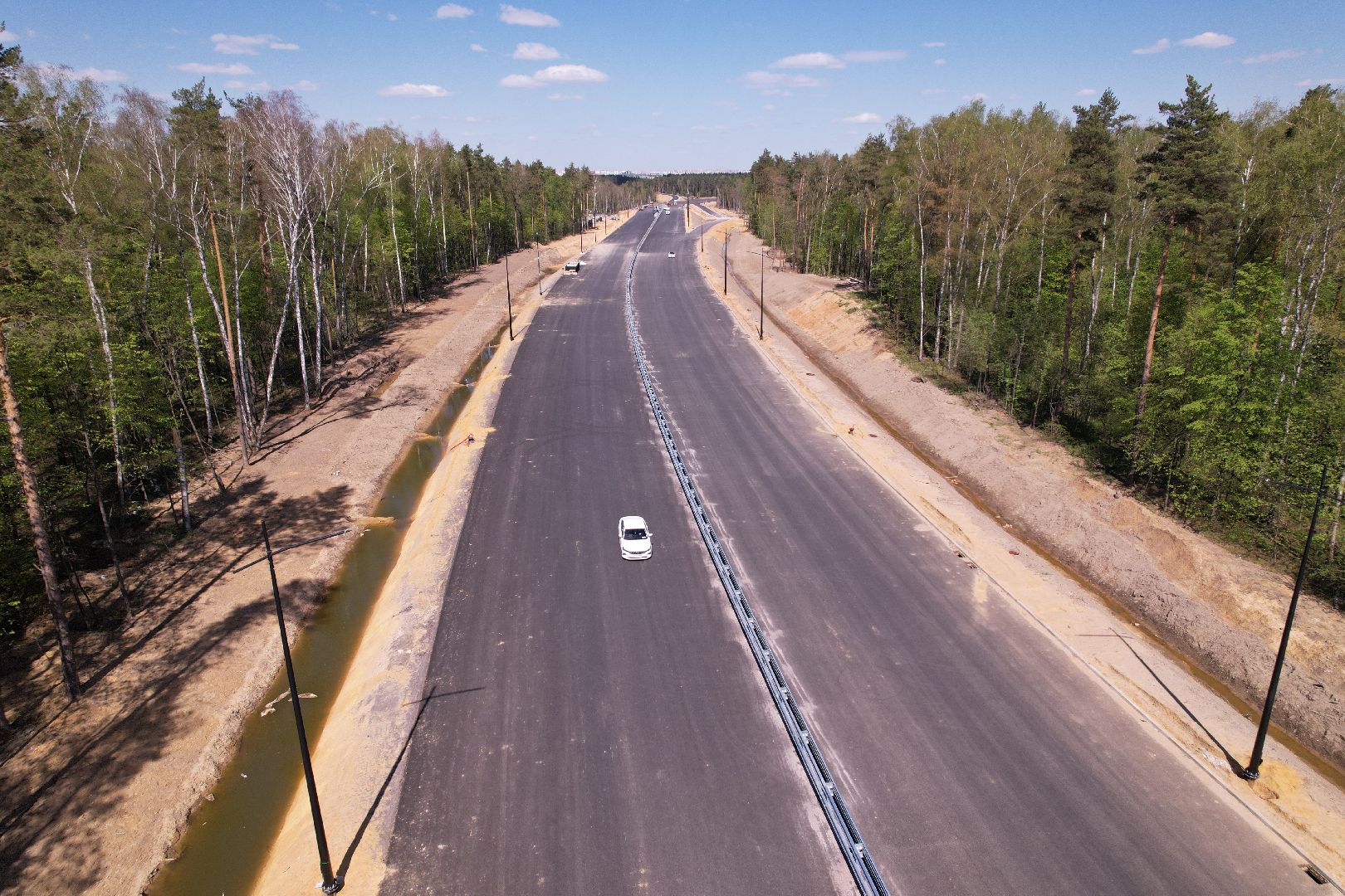 видео с коптера, юла, дороги подмосковья,