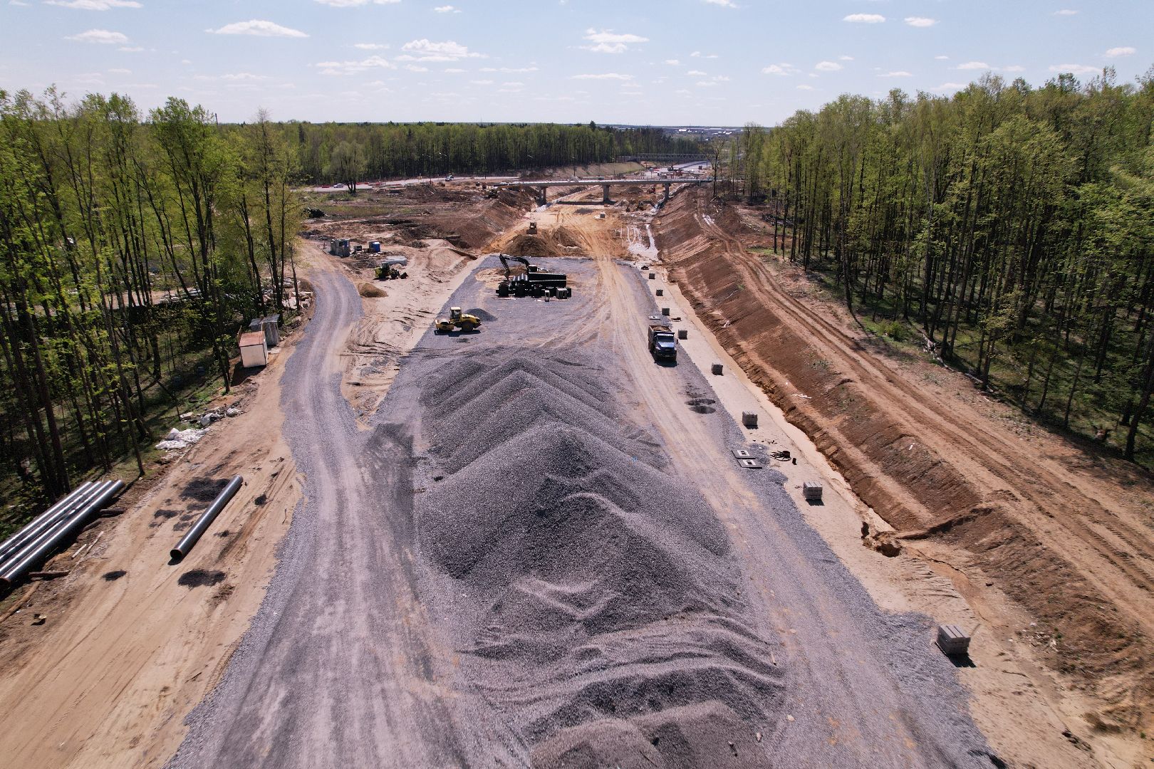 видео с коптера, юла, дороги подмосковья,