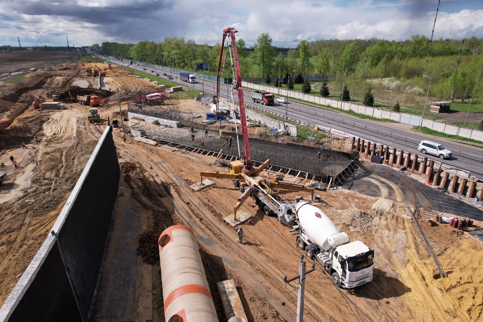 видео с коптера, дороги подмосковья, володарское шоссе,