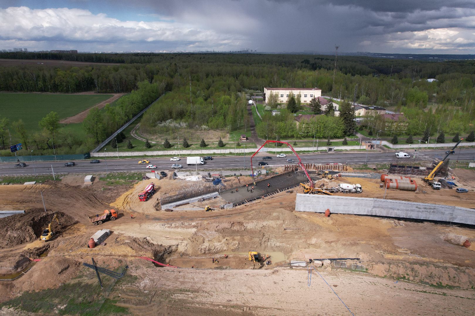 видео с коптера, дороги подмосковья, володарское шоссе,