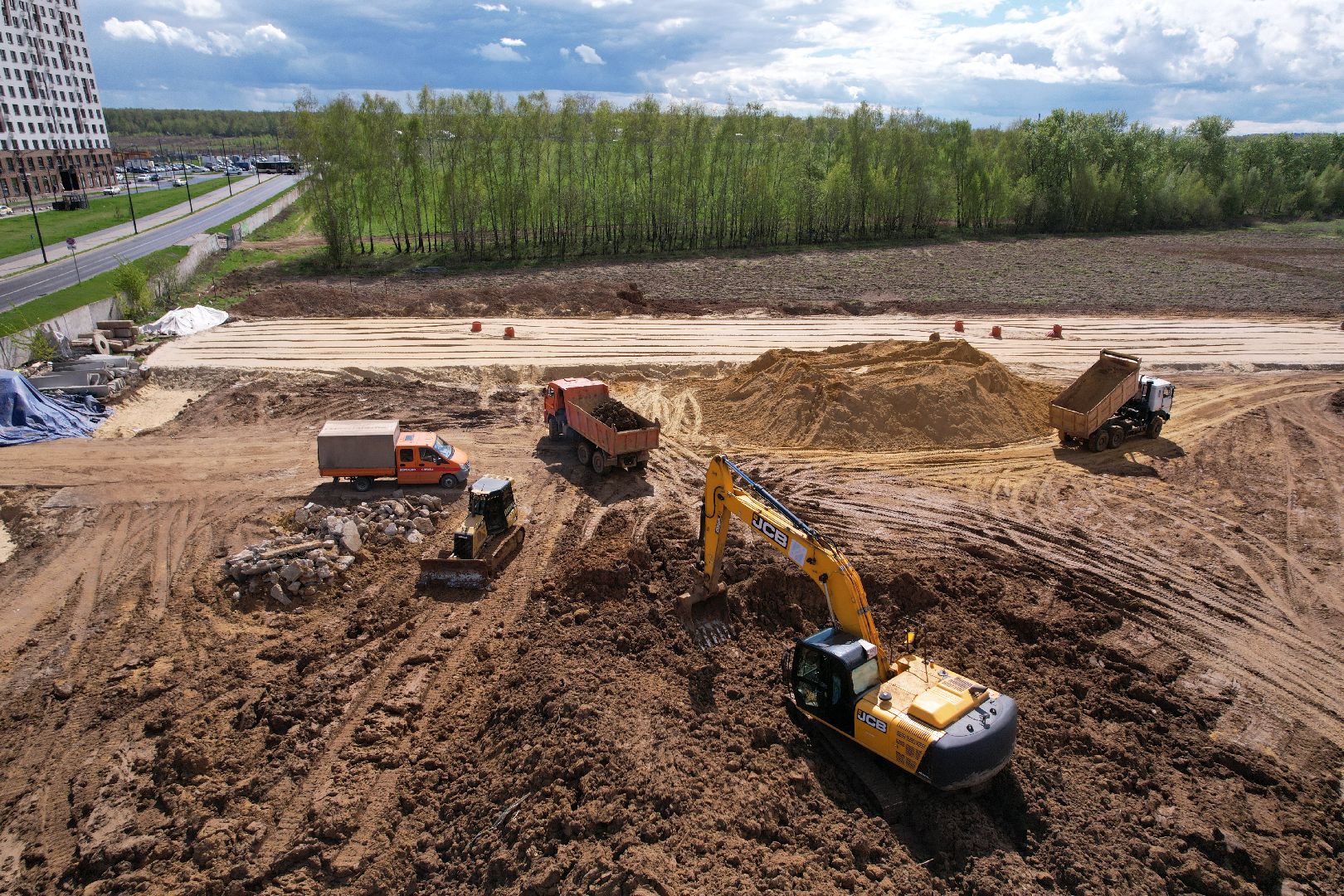 видео с коптера, дороги подмосковья, володарское шоссе,