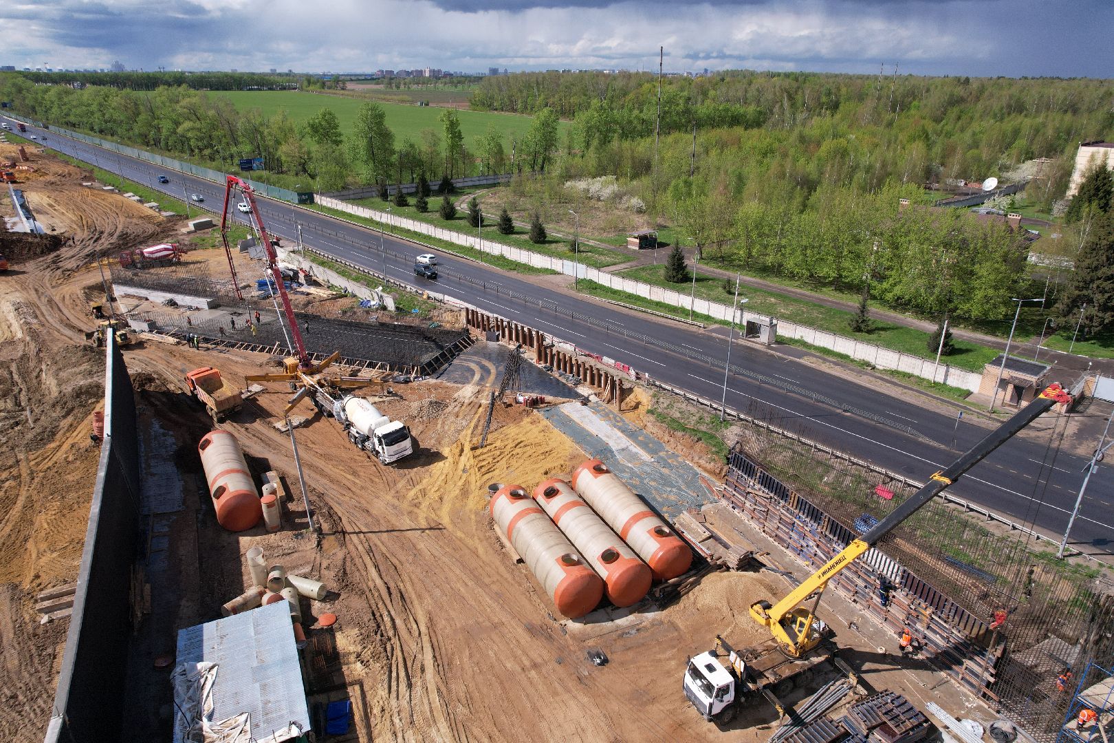 видео с коптера, дороги подмосковья, володарское шоссе,