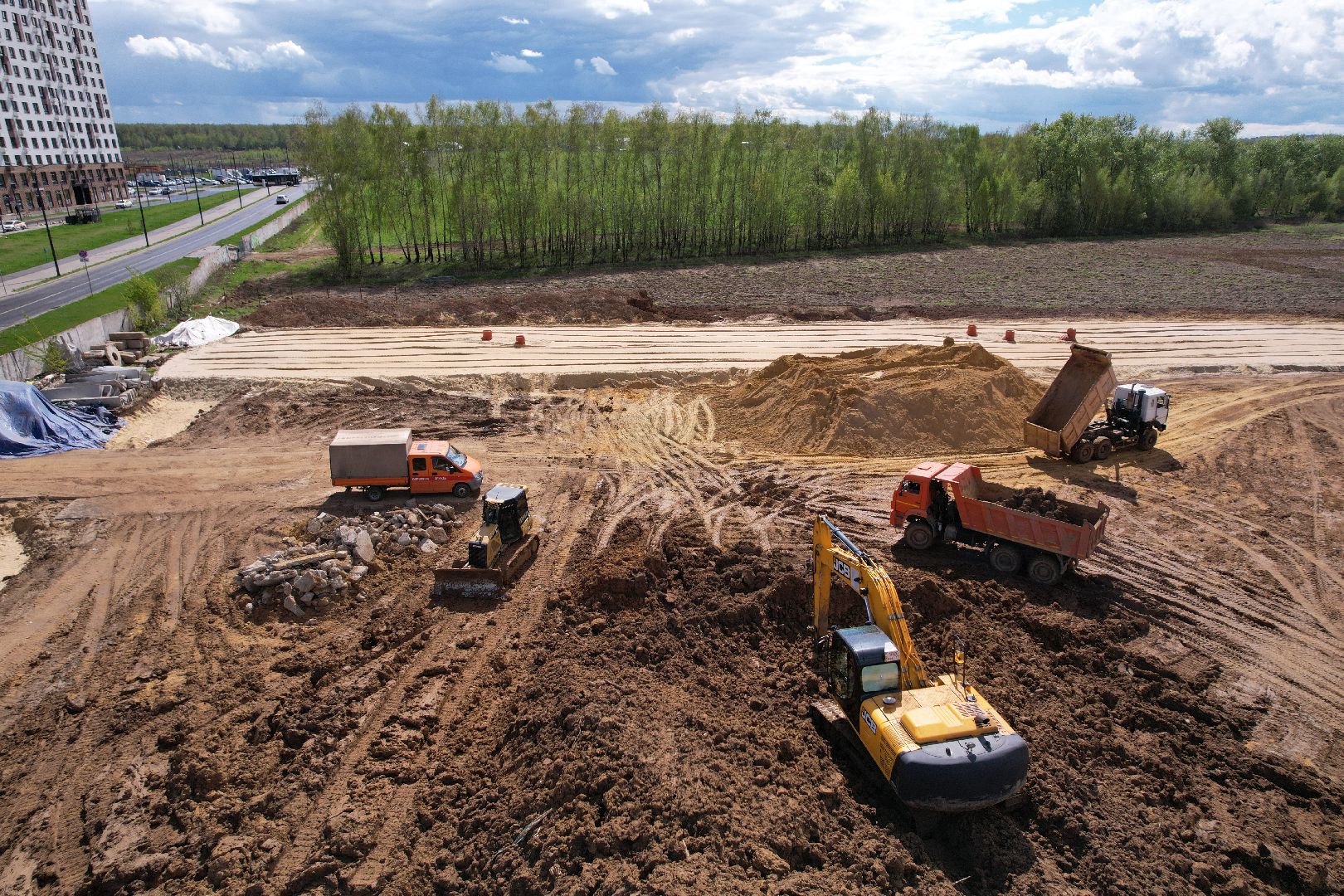 видео с коптера, дороги подмосковья, володарское шоссе,