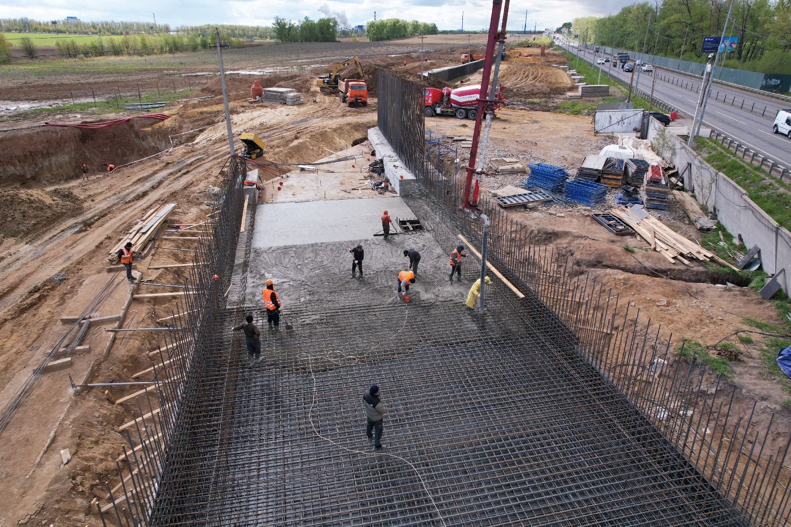 видео с коптера, дороги подмосковья, володарское шоссе,