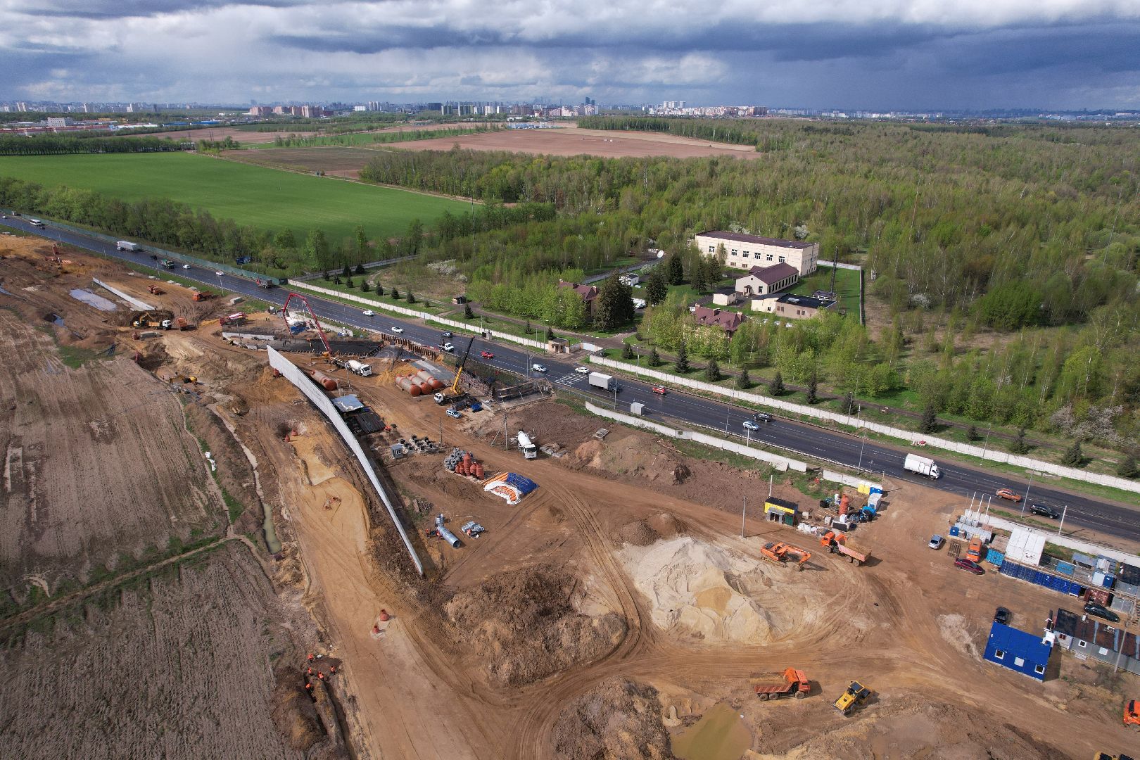видео с коптера, дороги подмосковья, володарское шоссе,